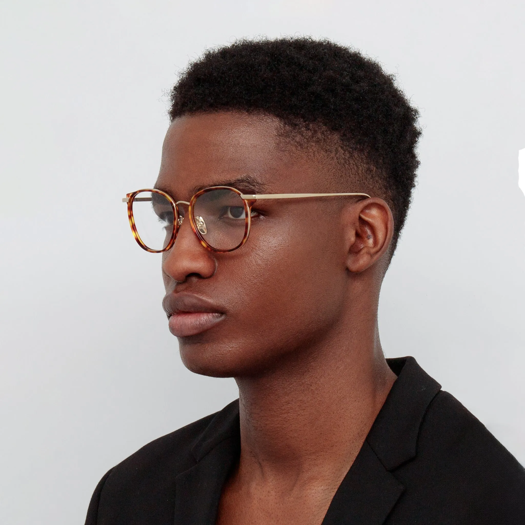Men's Bower Optical D-Frame in Tortoiseshell sold by Linda Farrow