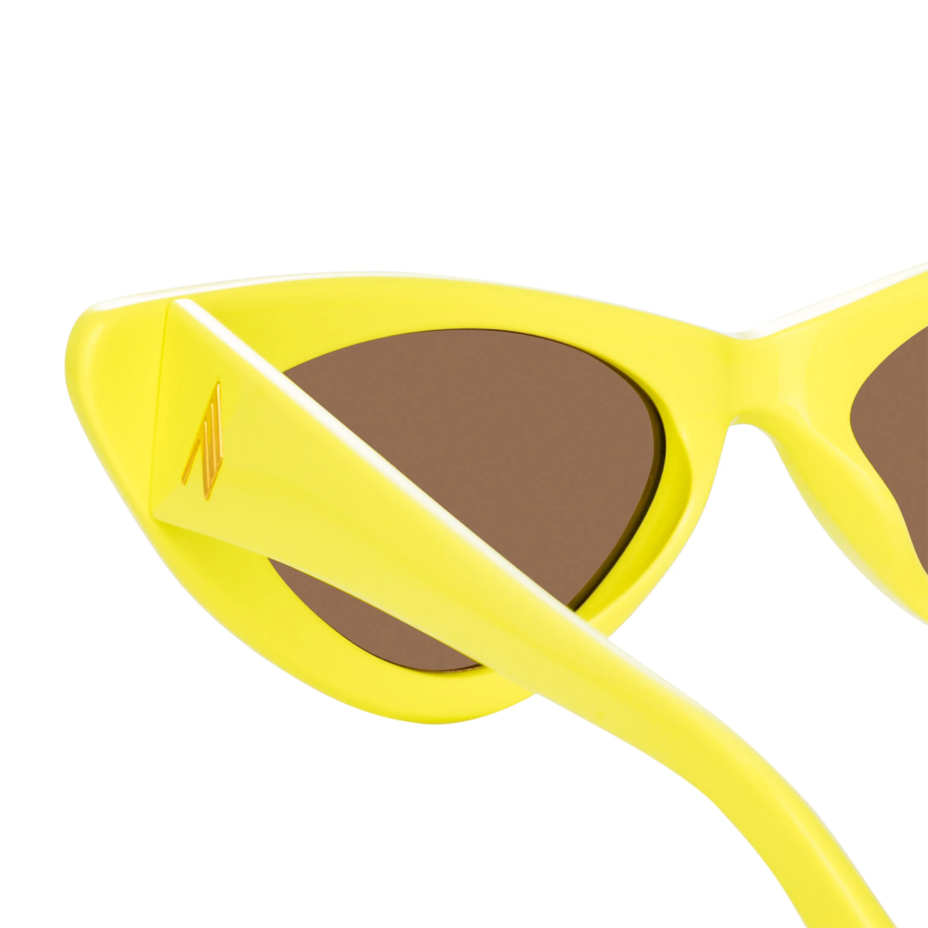 The Attico Dora D-Frame Sunglasses in Lemon sold by Linda Farrow product image thumbnail 3