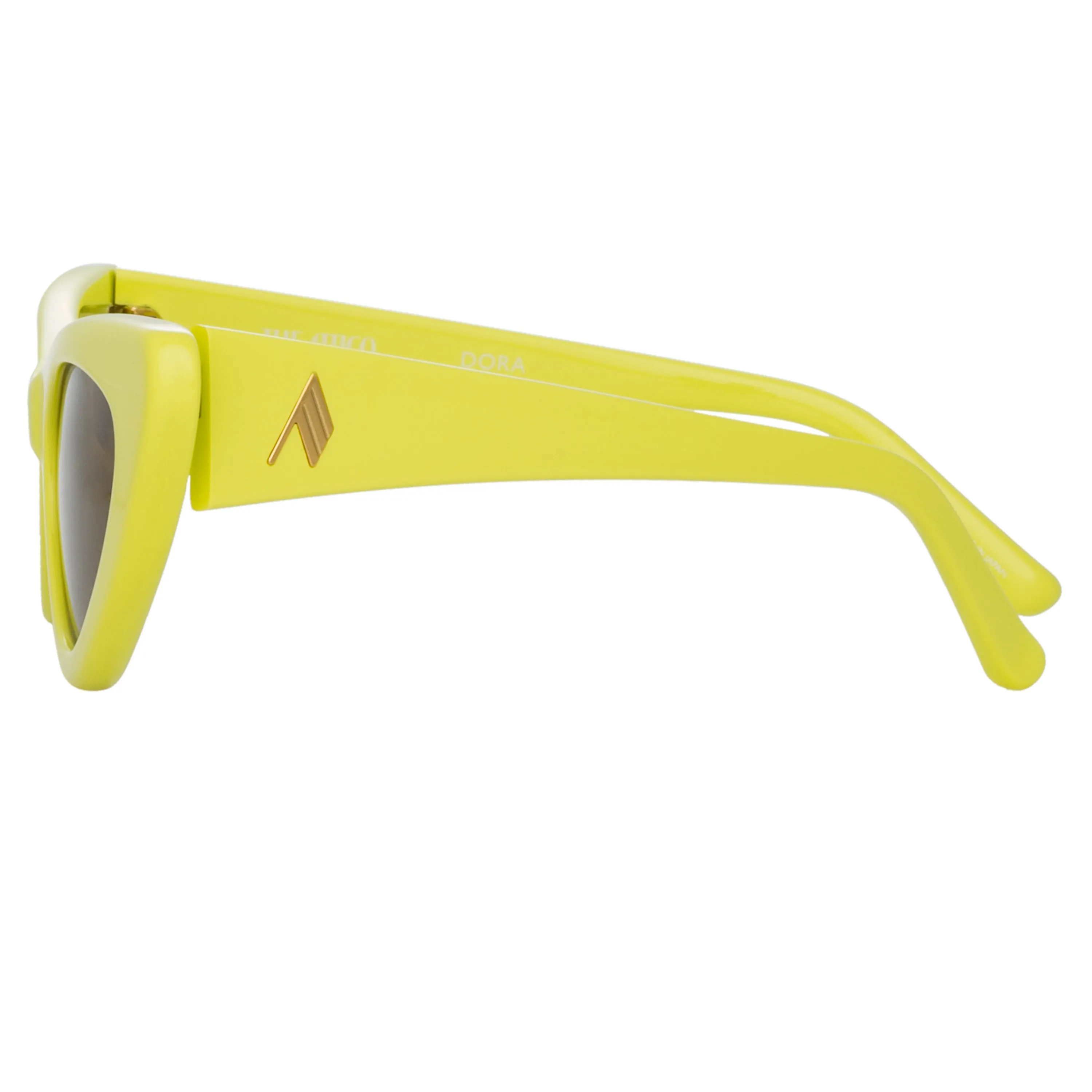 The Attico Dora D-Frame Sunglasses in Lemon sold by Linda Farrow product image thumbnail 4