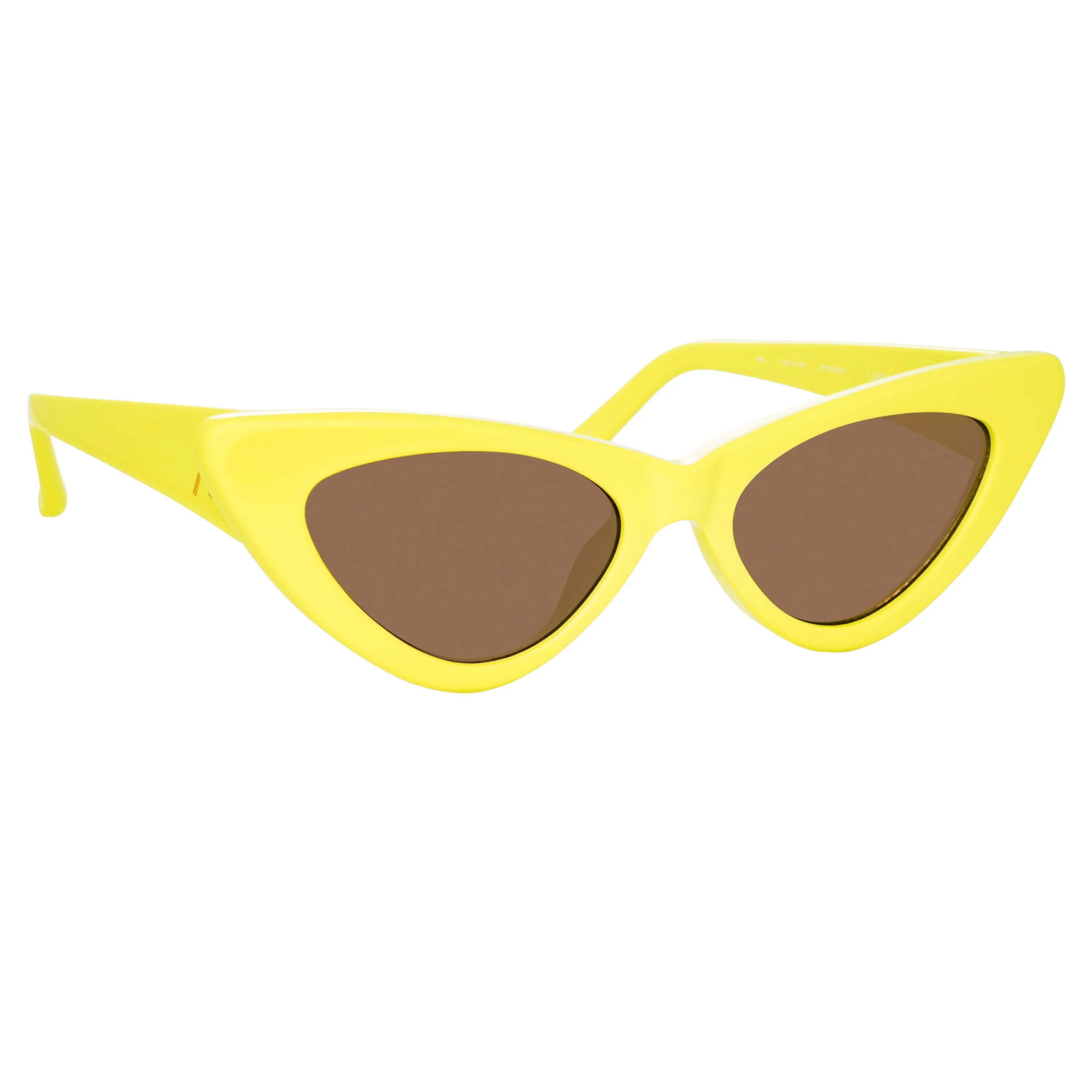 The Attico Dora D-Frame Sunglasses in Lemon sold by Linda Farrow