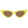 The Attico Dora D-Frame Sunglasses in Lemon sold by Linda Farrow