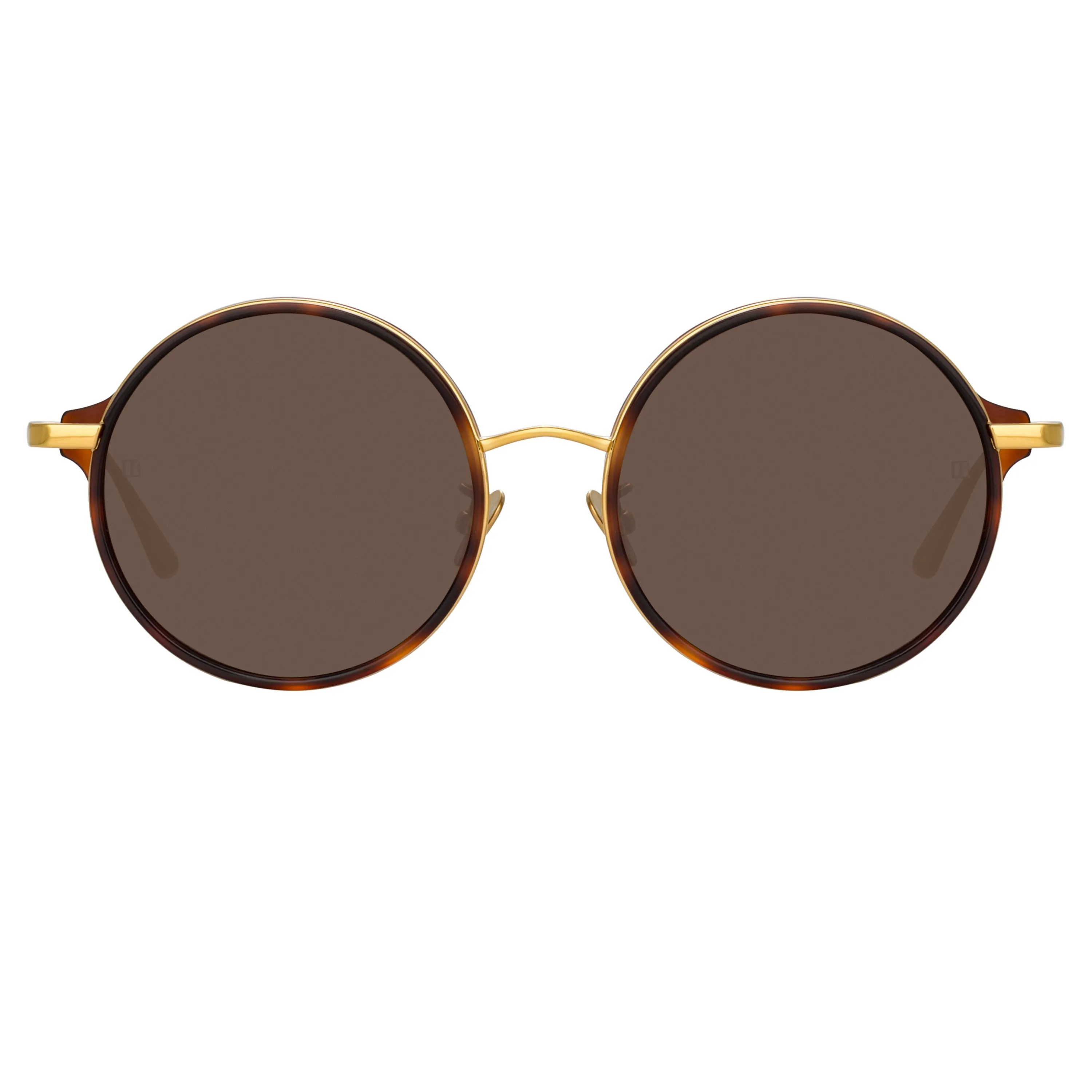 Bara Round Sunglasses in Tortoiseshell sold by Linda Farrow