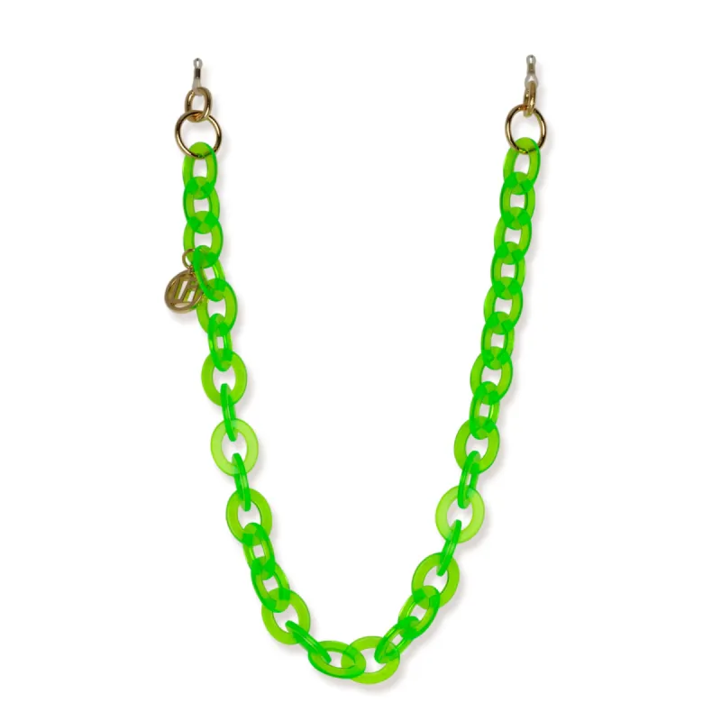 Neon Lime Oval Link Chain sold by Linda Farrow