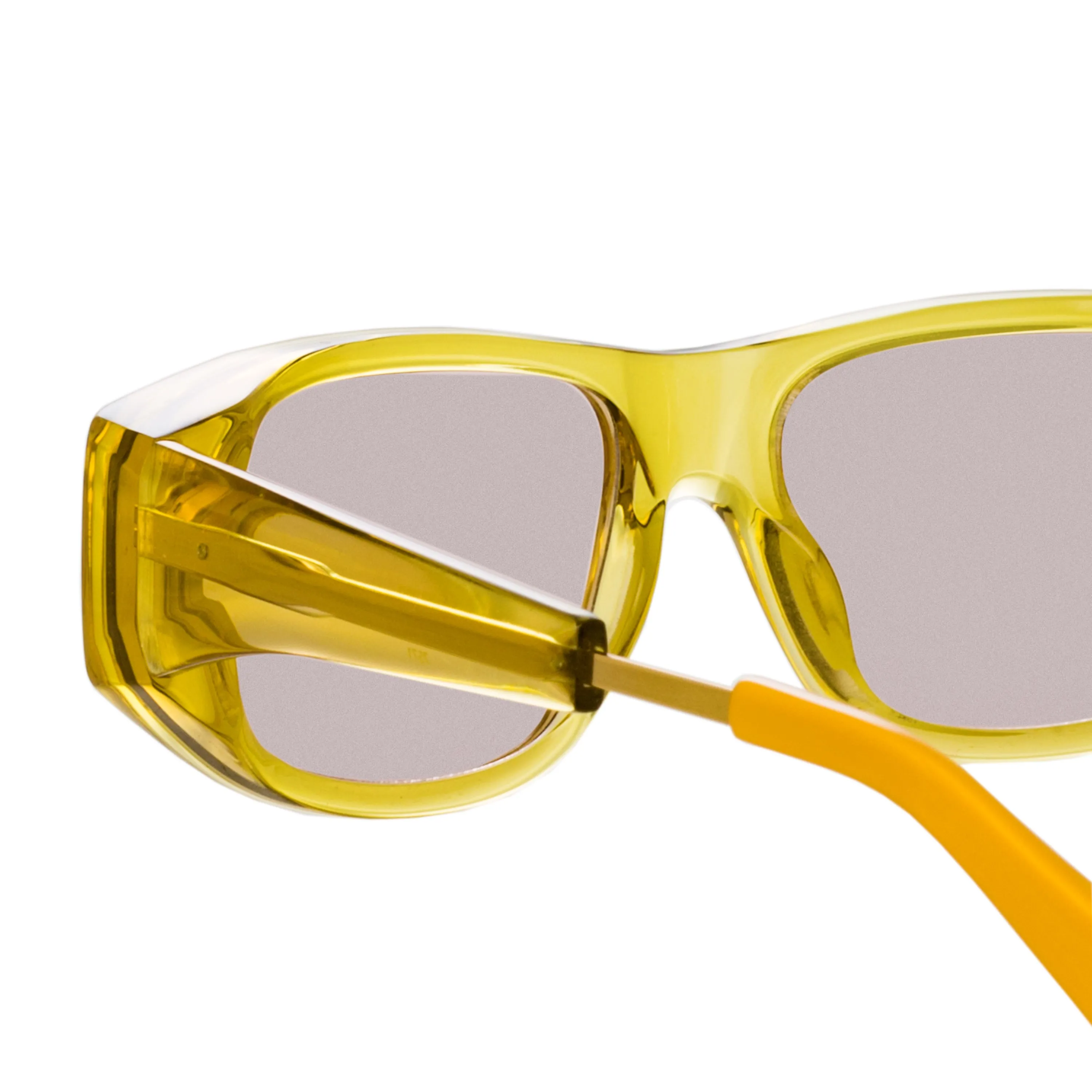 Dries Van Noten D-Frame Sunglasses in Yellow sold by Linda Farrow product image thumbnail 4