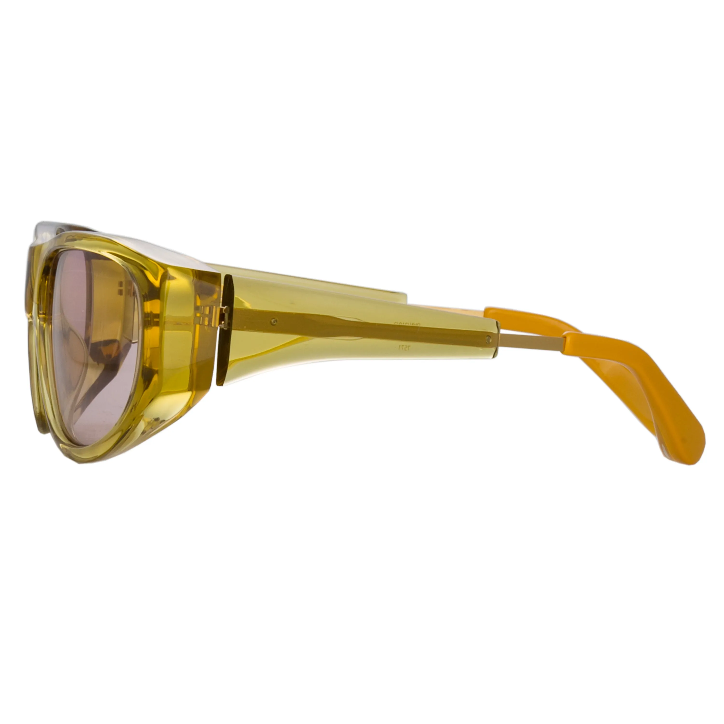 Dries Van Noten D-Frame Sunglasses in Yellow sold by Linda Farrow product image thumbnail 3