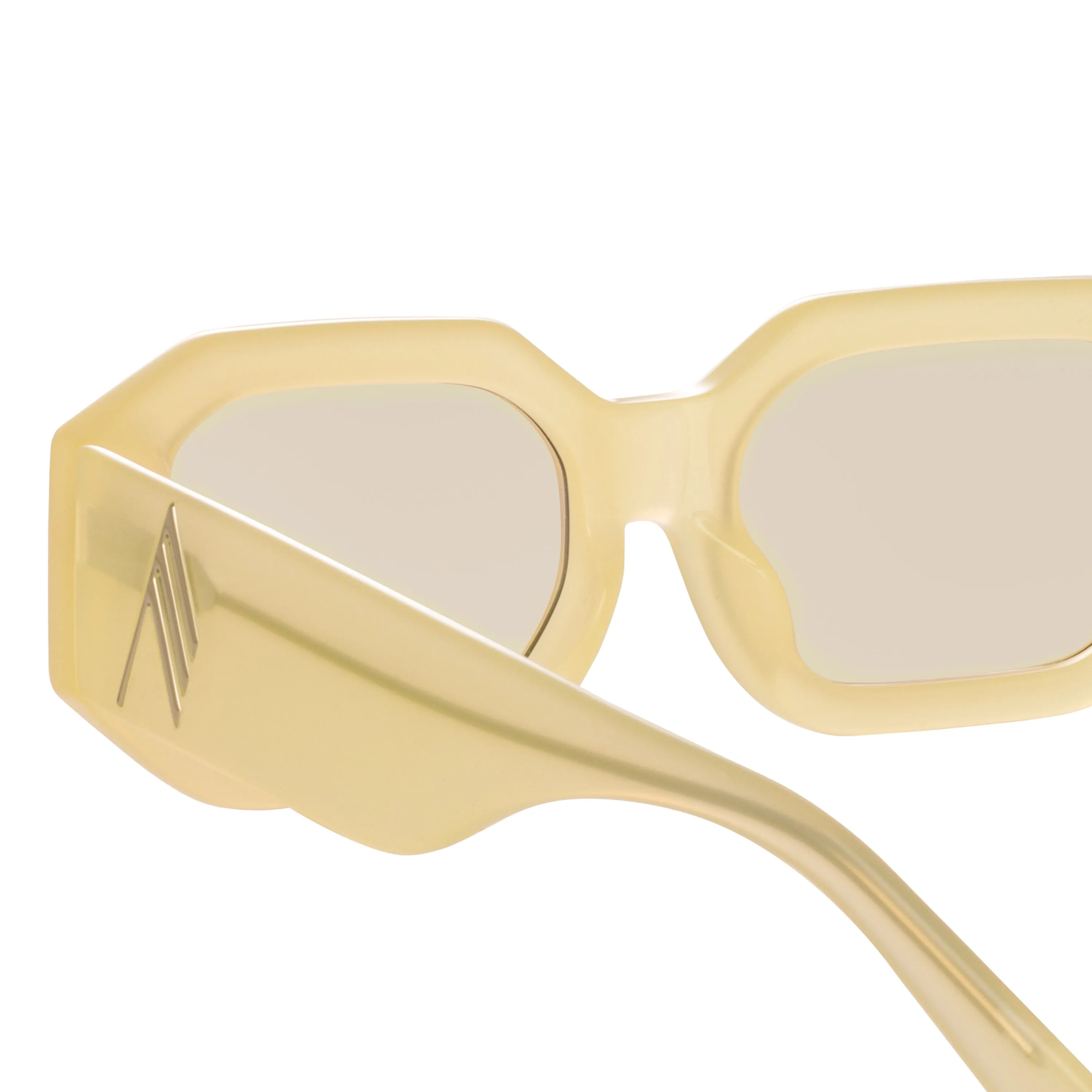 Blake Angular Sunglasses in Yellow sold by Linda Farrow product image thumbnail 3