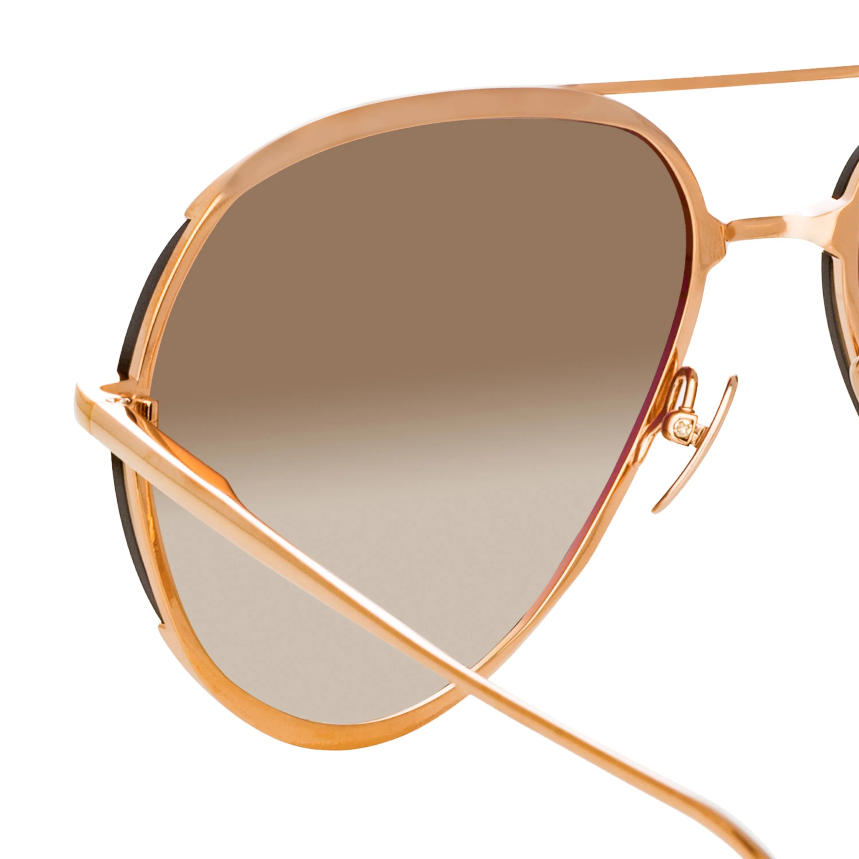 Matisse Aviator Sunglasses in Rose Gold sold by Linda Farrow product image thumbnail 4