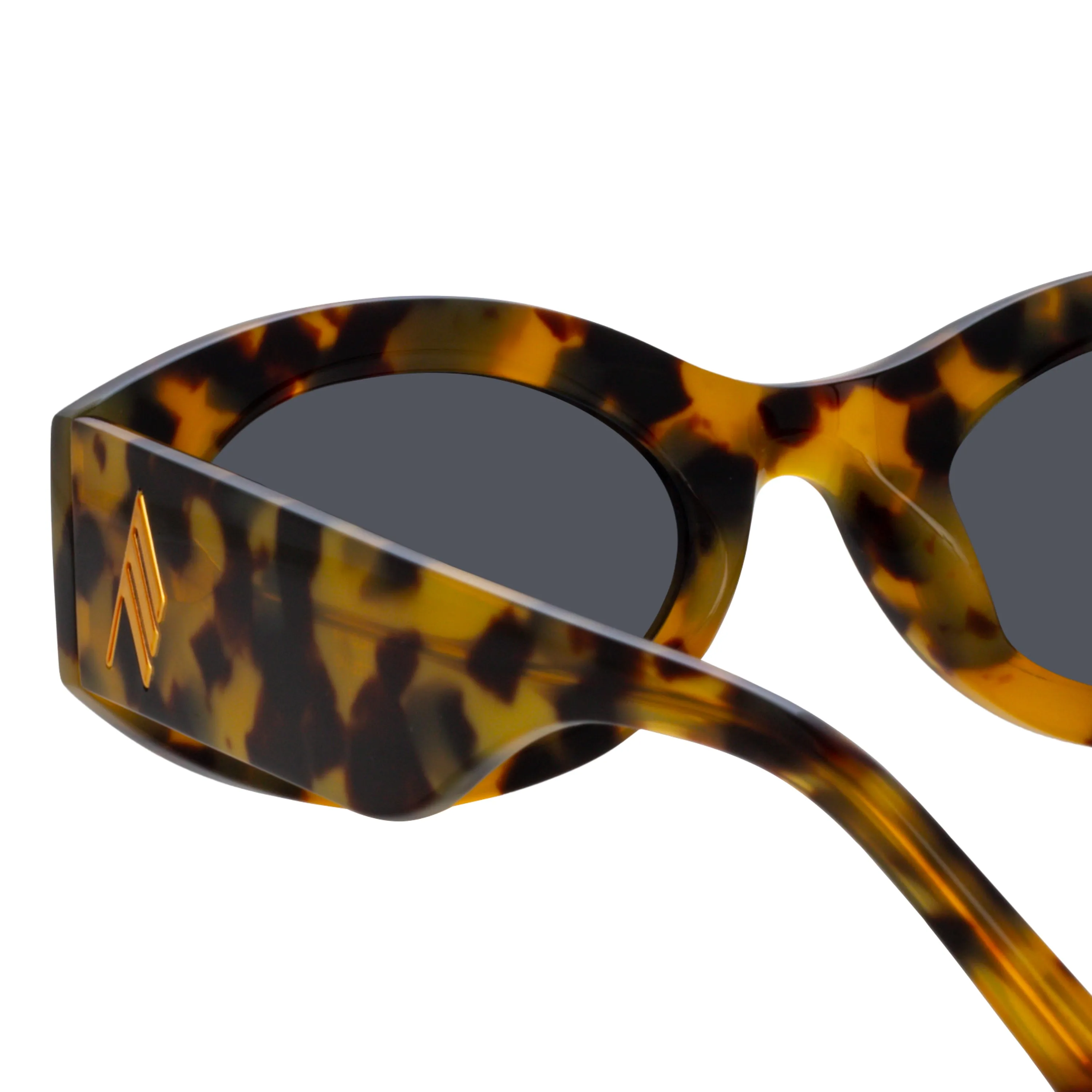 The Attico Berta Oval Sunglasses in Tortoiseshell sold by Linda Farrow product image thumbnail 3