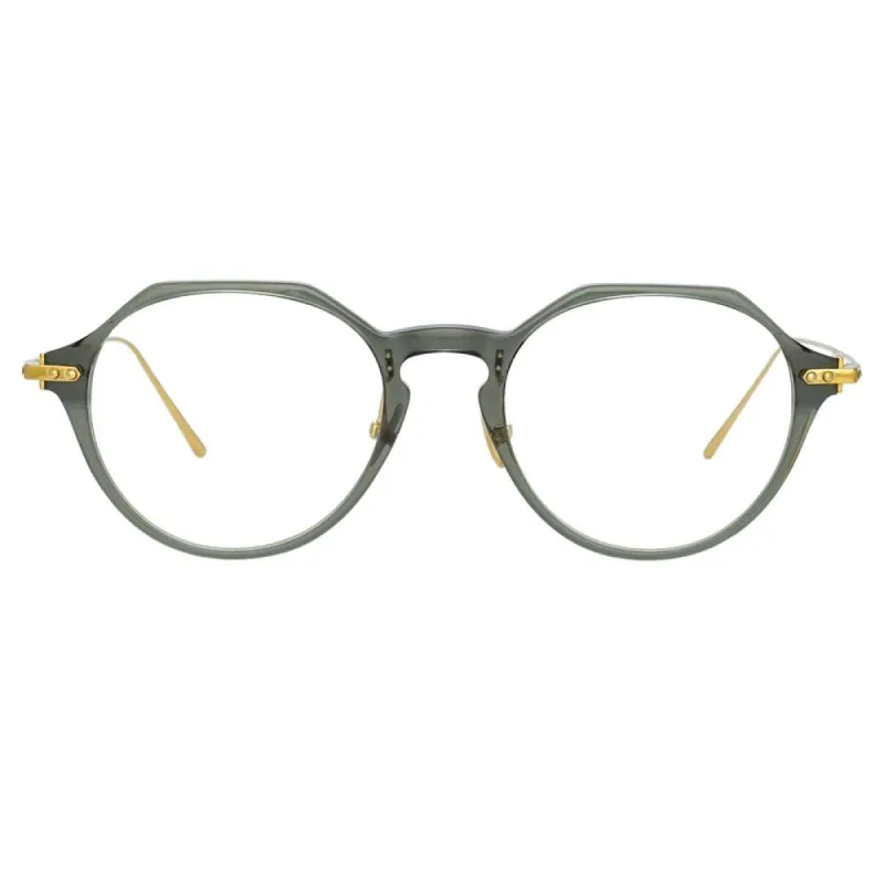 Wren Oval Optical A Frame in Green sold by Linda Farrow