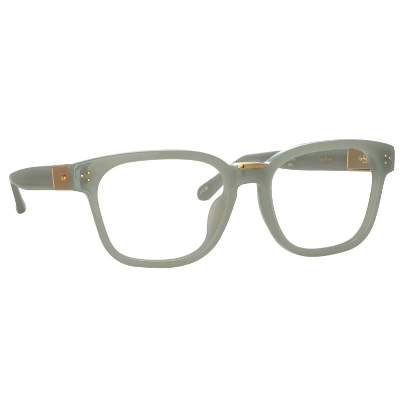Steffen Optical D-Frame in Steel sold by Linda Farrow