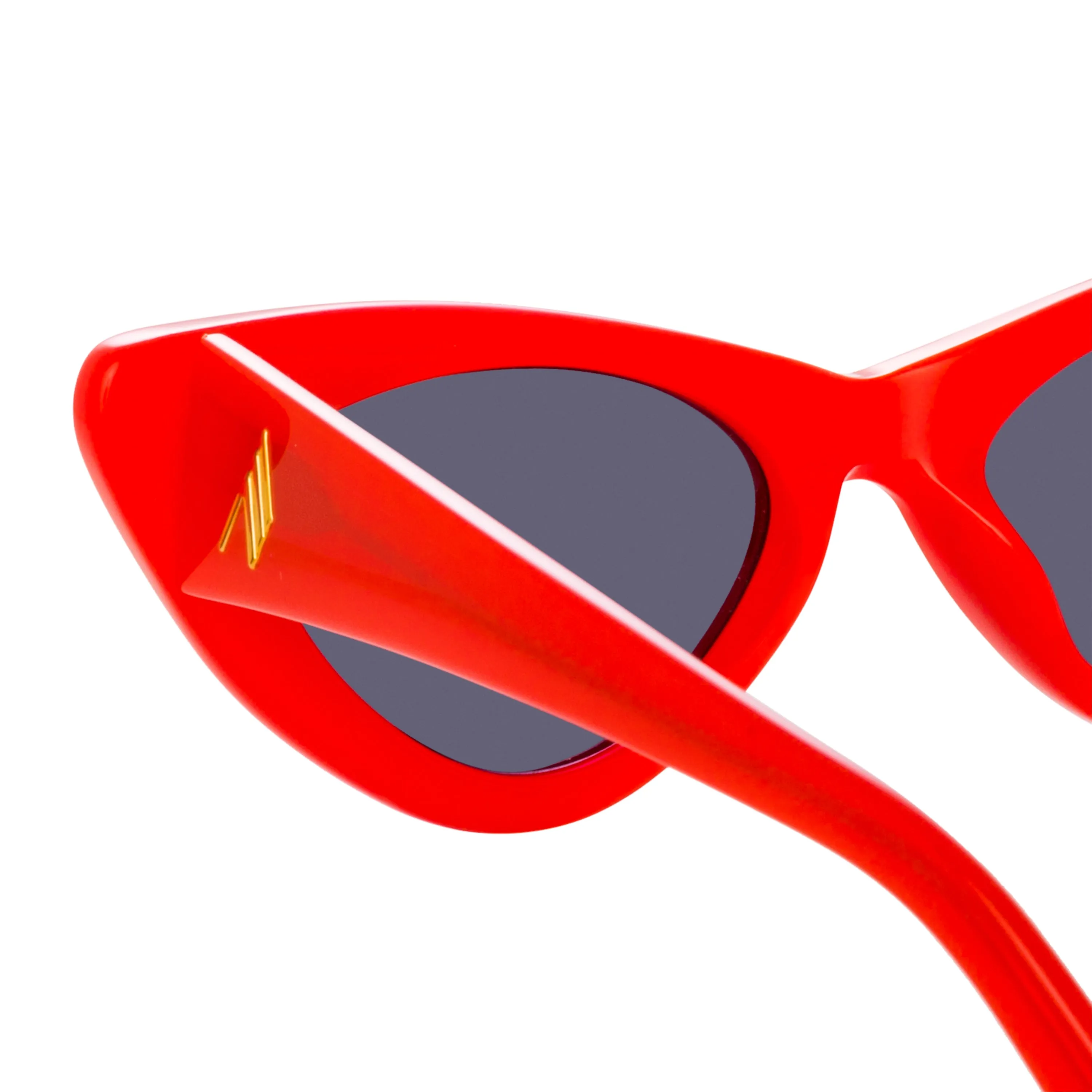 The Attico Dora D-Frame Sunglasses in Red sold by Linda Farrow product image thumbnail 4