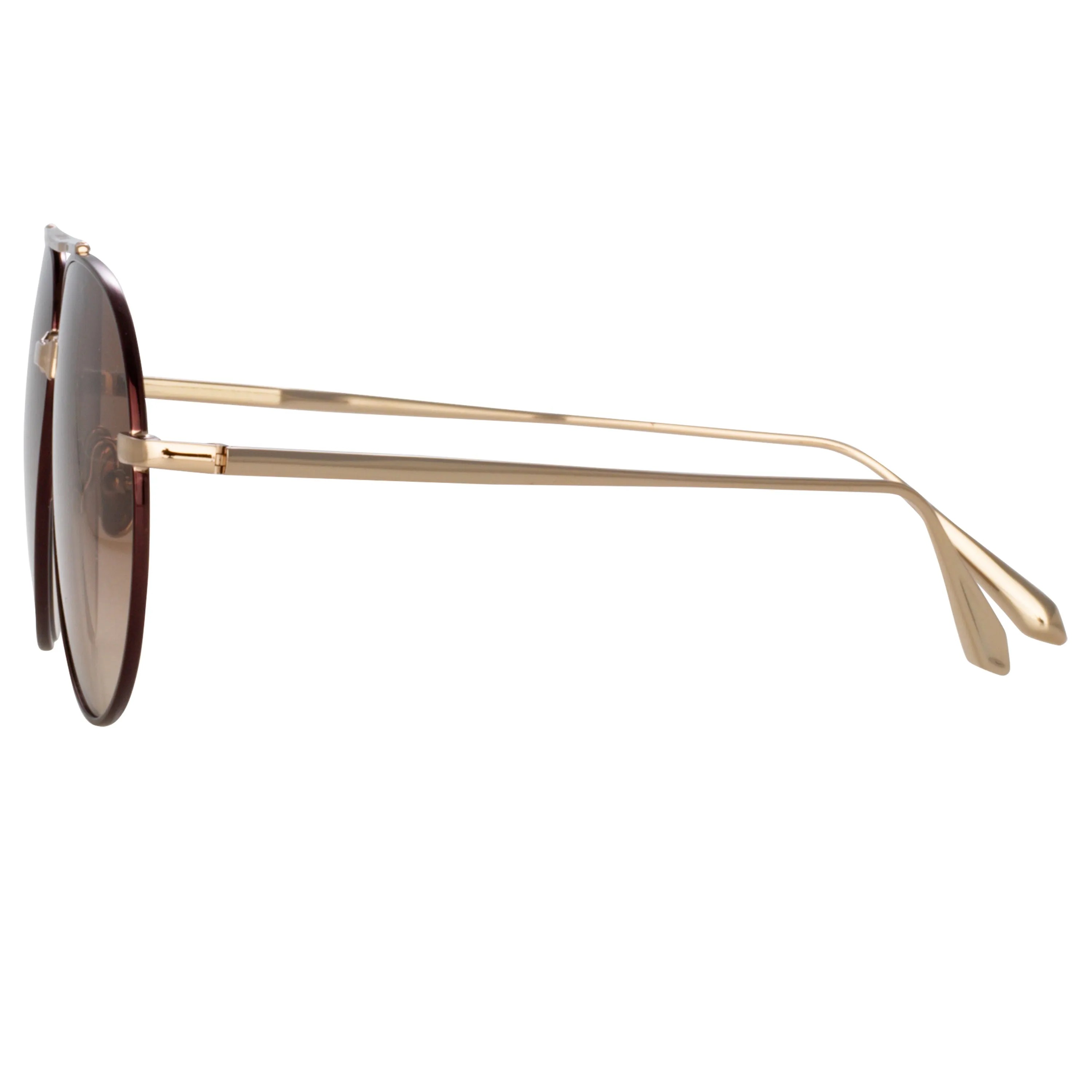 Men's Marcelo Aviator Sunglasses in Brown sold by Linda Farrow product image thumbnail 4