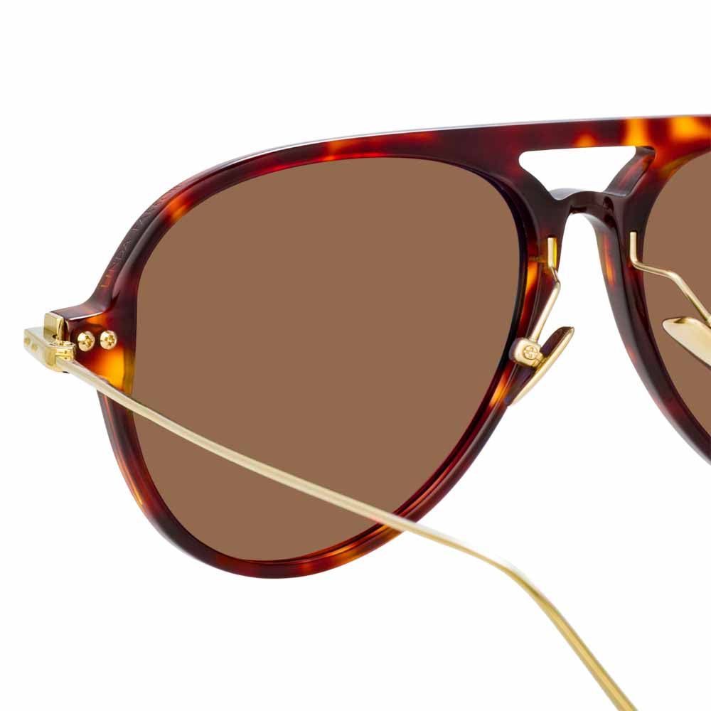 Linda Farrow Linear Gilles A C4 Aviator Sunglasses sold by Linda Farrow product image thumbnail 4