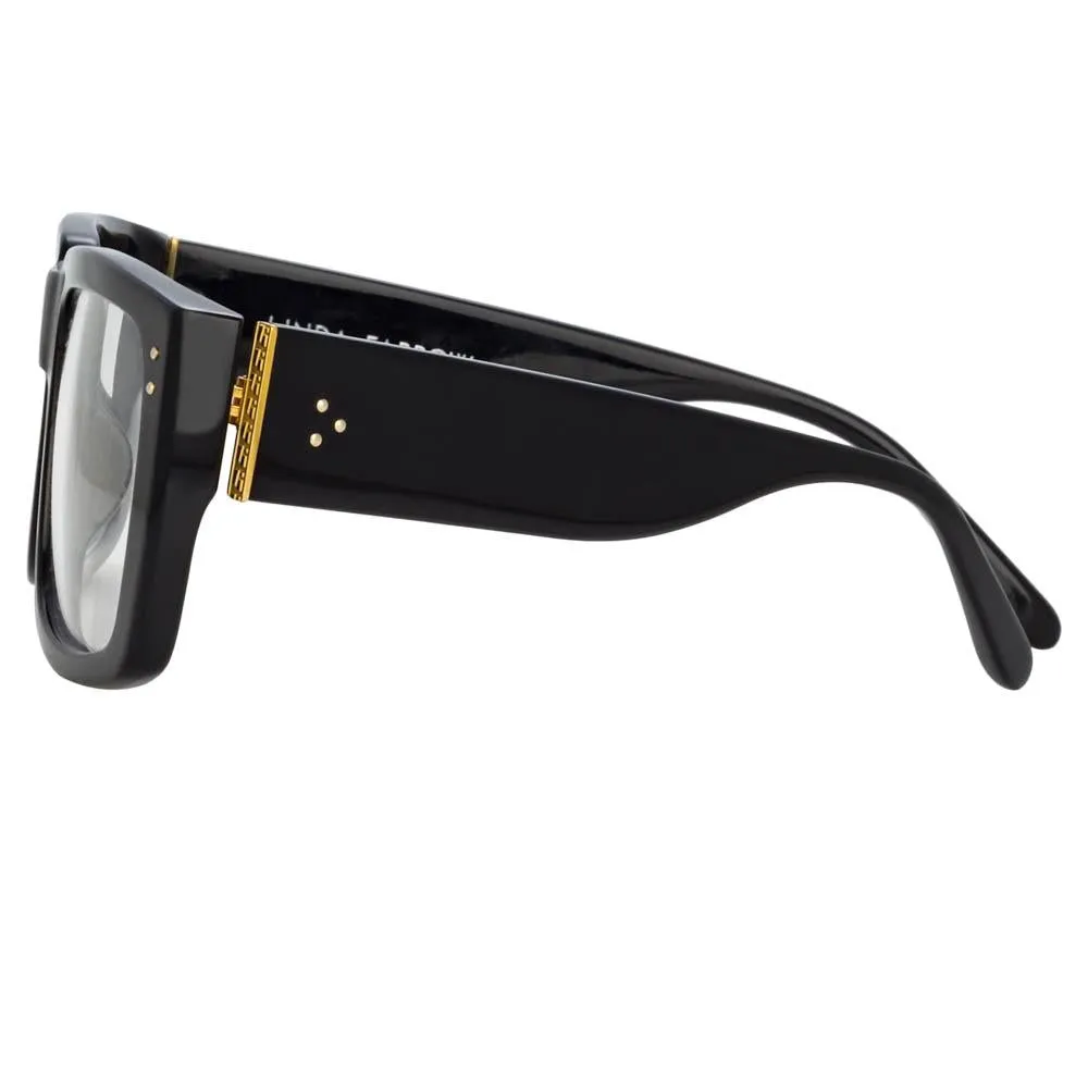 Morrison Rectangular Optical Frame in Black sold by Linda Farrow product image thumbnail 3