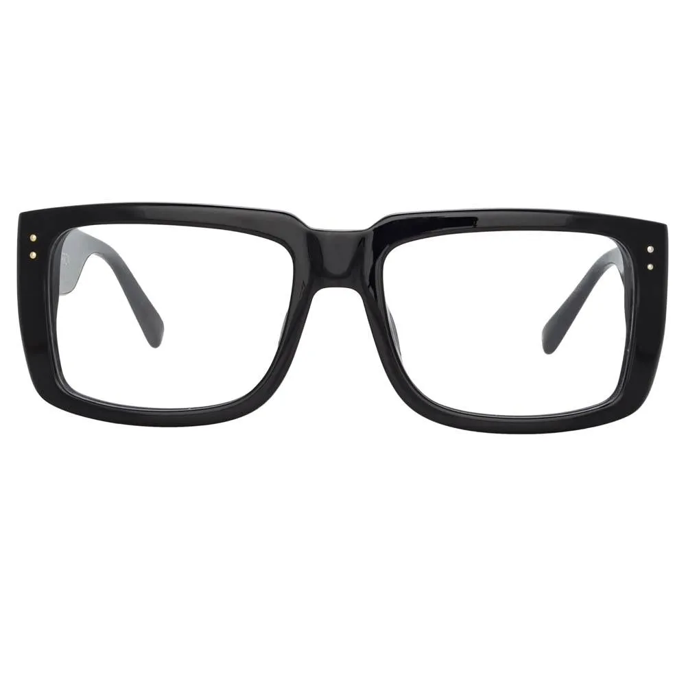 Morrison Rectangular Optical Frame in Black sold by Linda Farrow