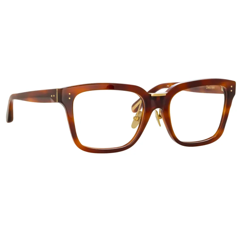 Desiree Optical D-Frame in Horn sold by Linda Farrow