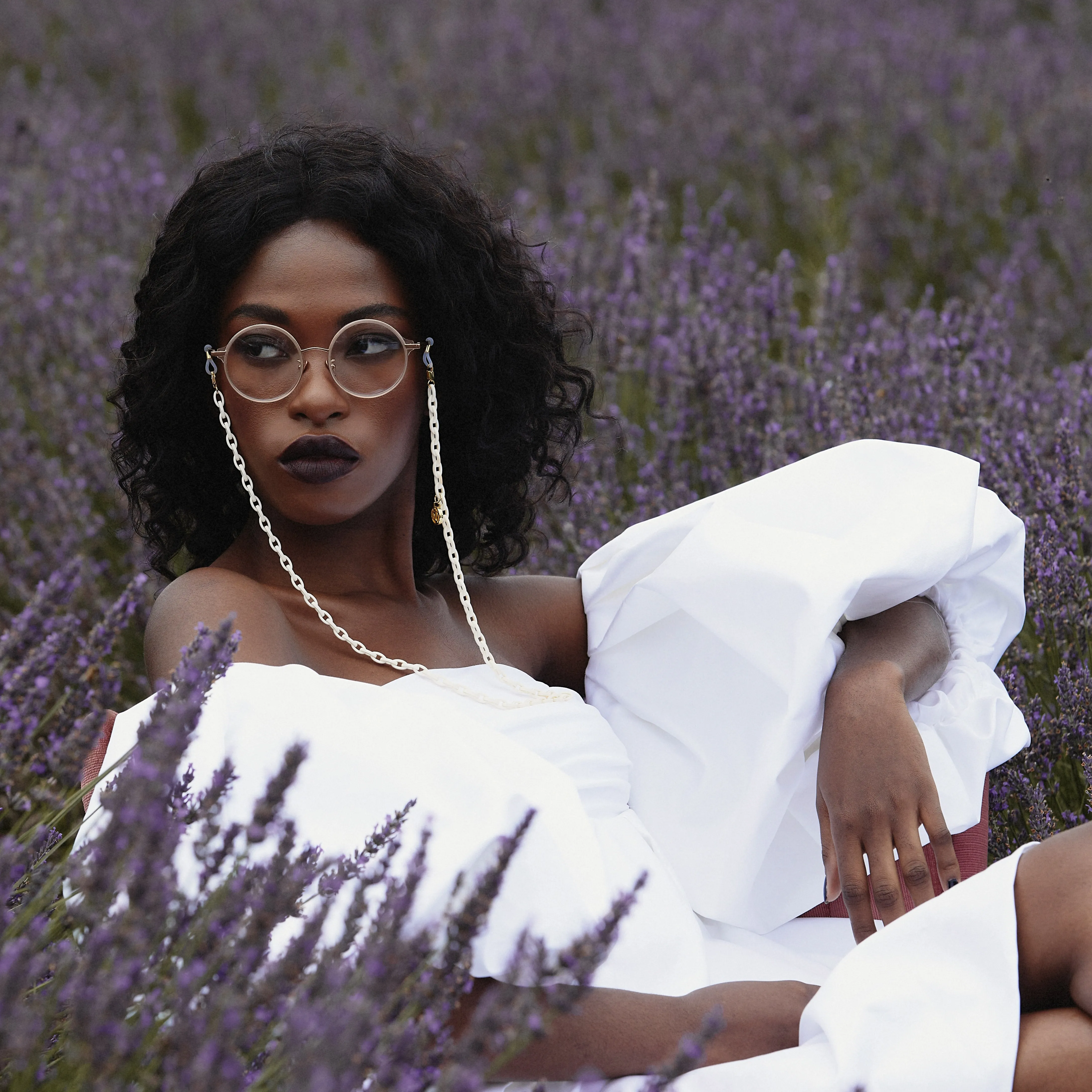 Bara Round Optical Frame in Ash sold by Linda Farrow product image thumbnail 2