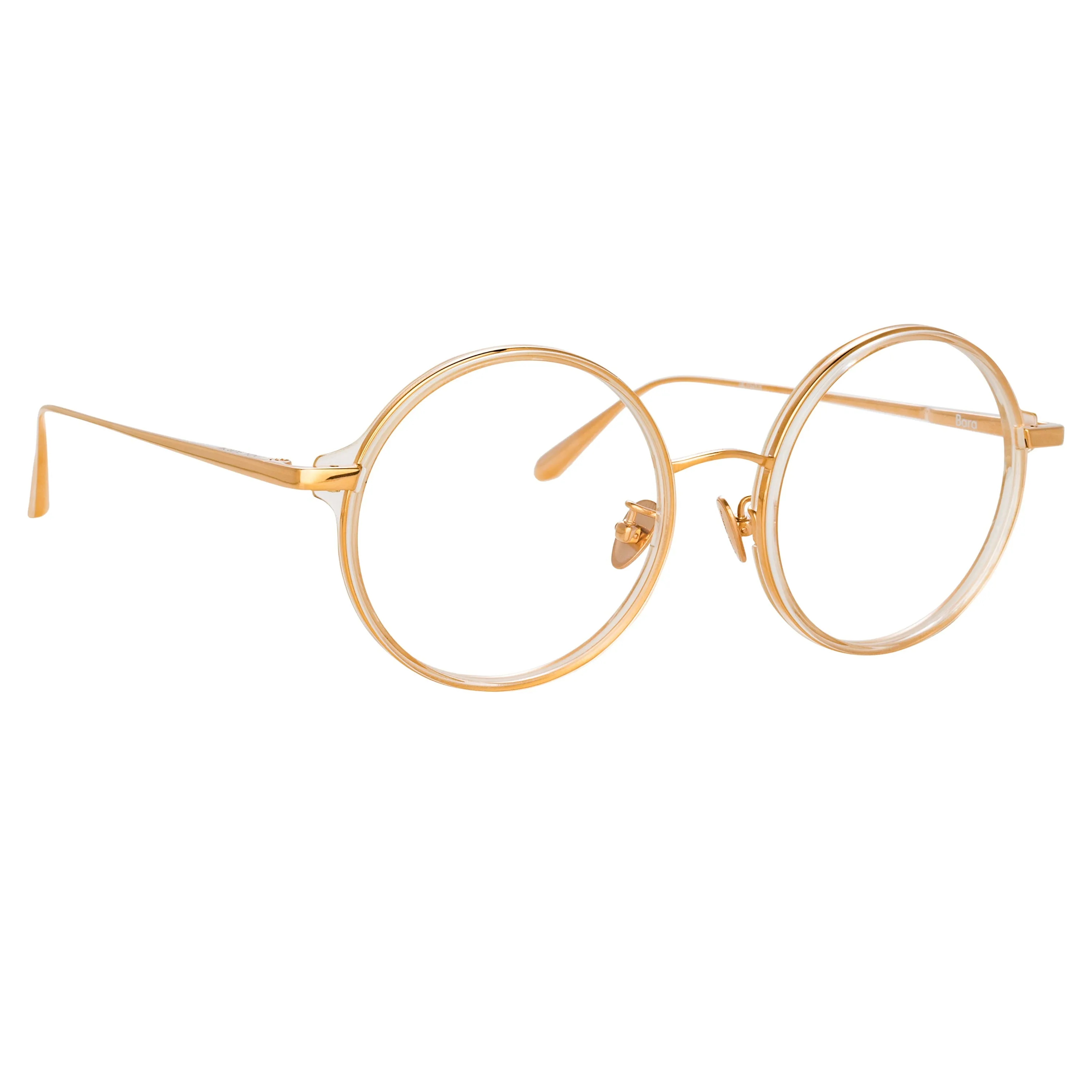 Bara Round Optical Frame in Ash sold by Linda Farrow product image thumbnail 3