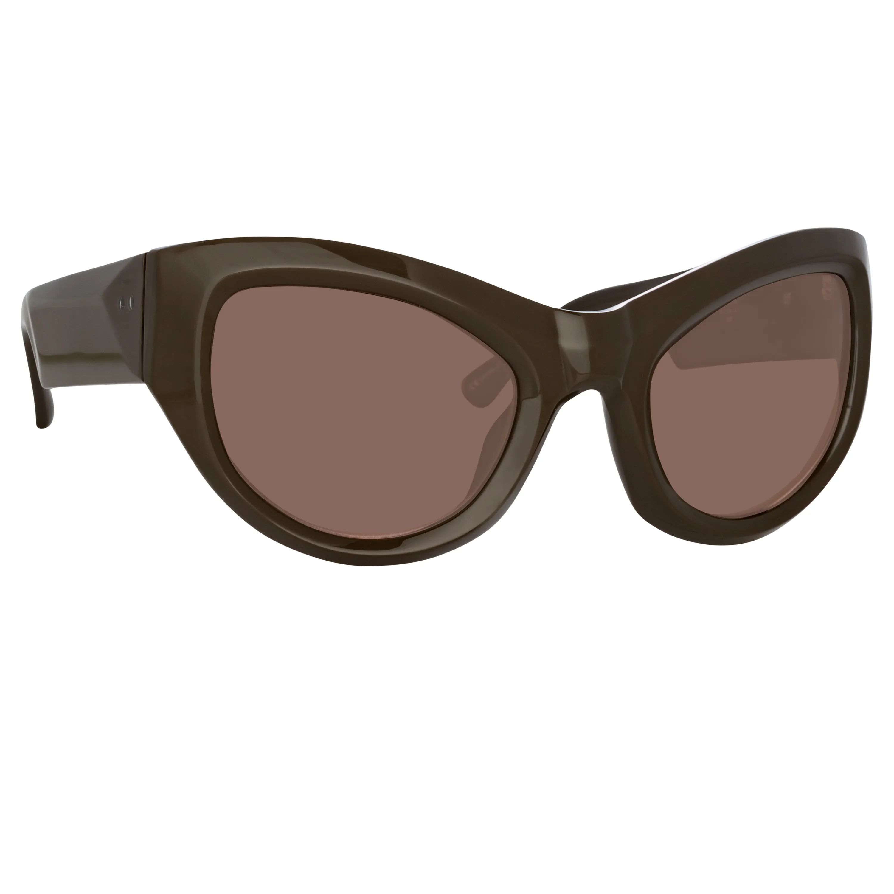 Dries Van Noten Wrap Sunglasses in Brown sold by Linda Farrow