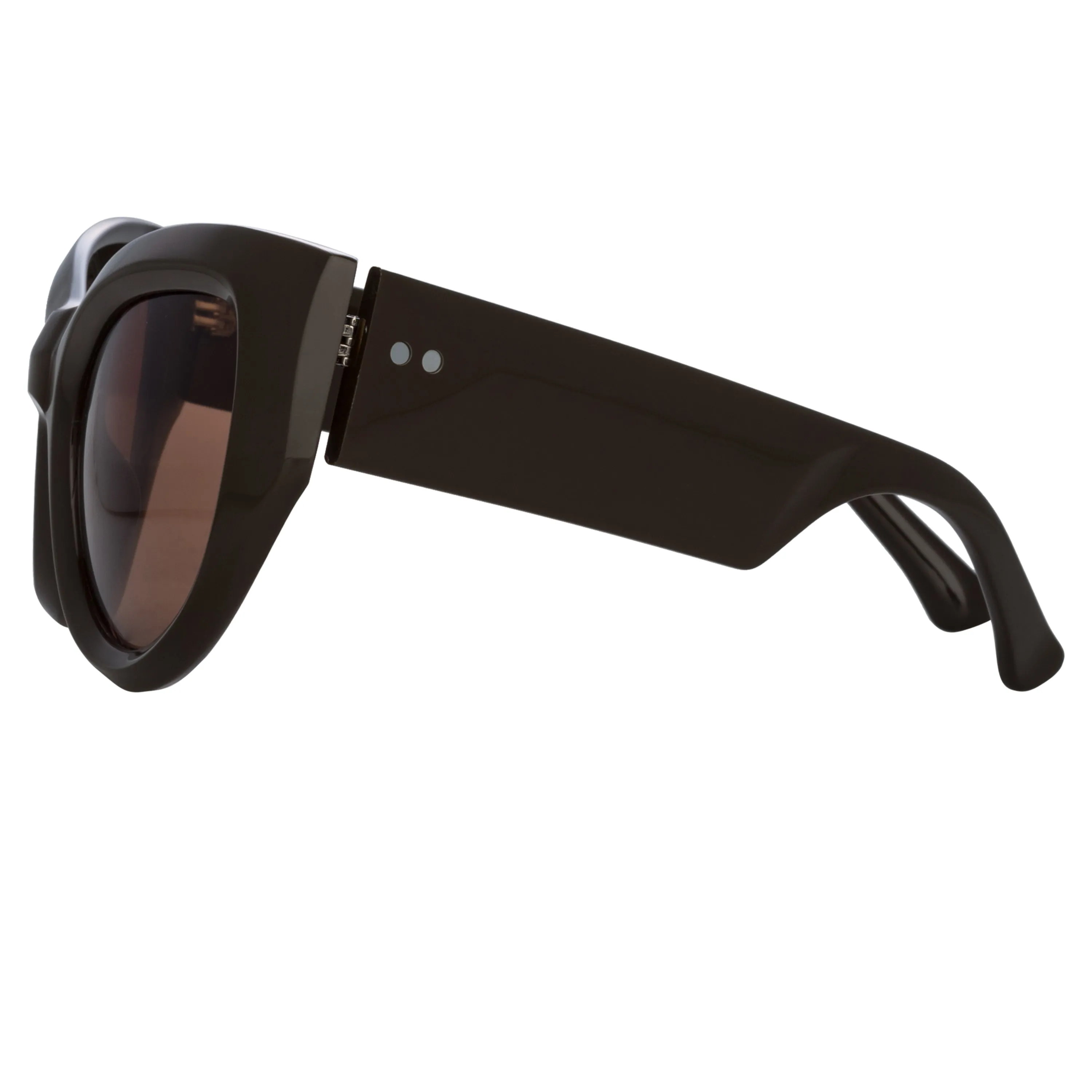 Dries Van Noten Wrap Sunglasses in Brown sold by Linda Farrow product image thumbnail 3