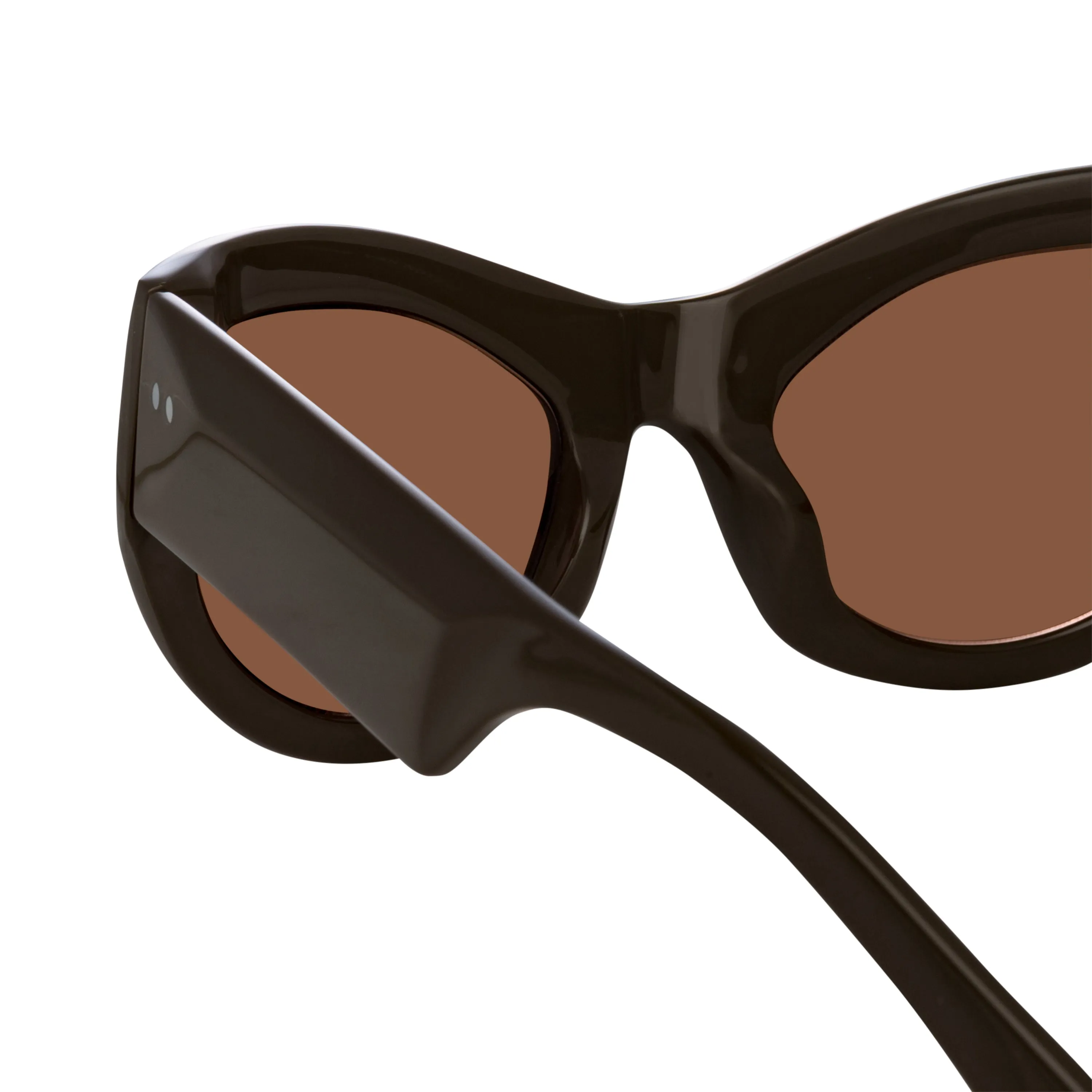 Dries Van Noten Wrap Sunglasses in Brown sold by Linda Farrow product image thumbnail 4