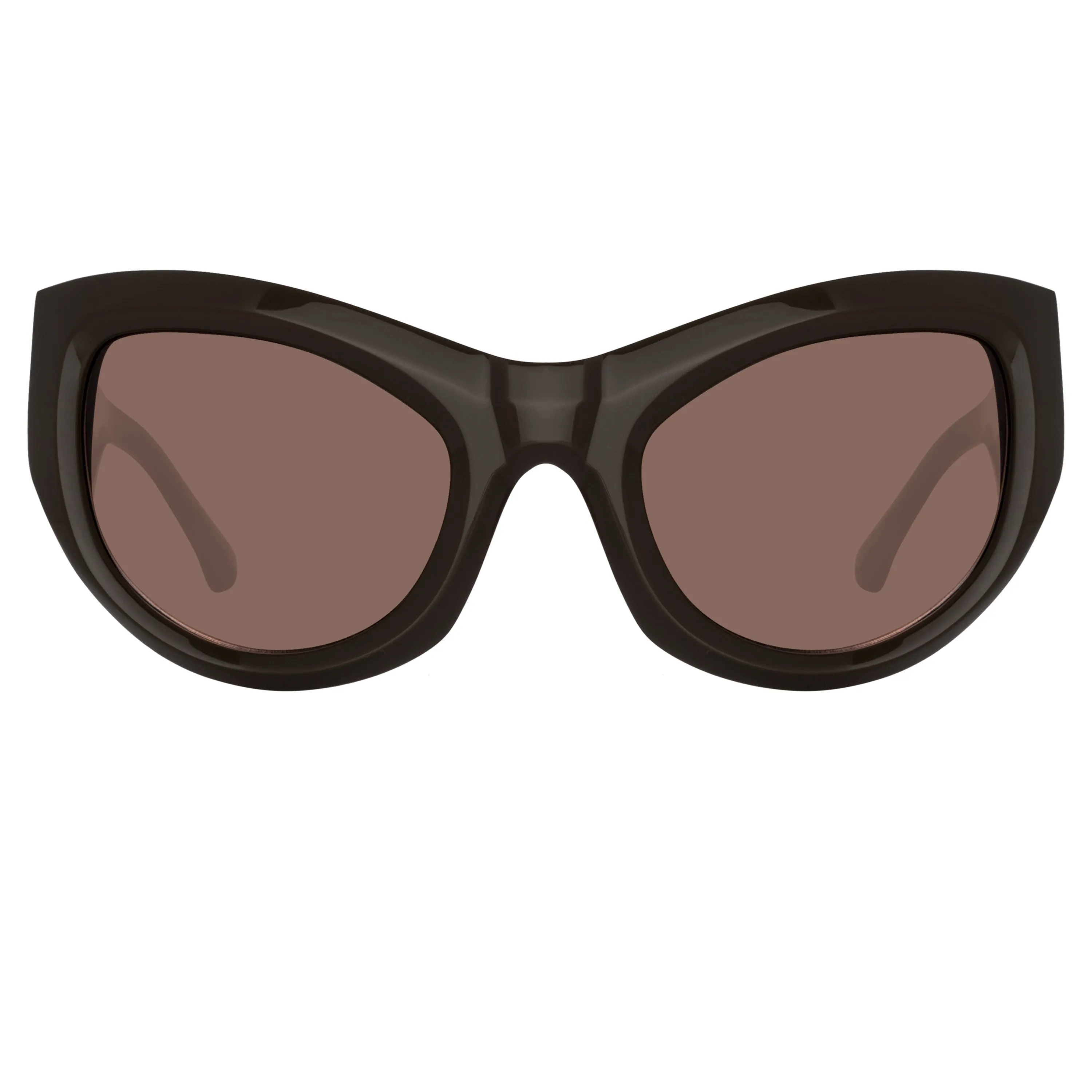 Dries Van Noten Wrap Sunglasses in Brown sold by Linda Farrow product image thumbnail 2