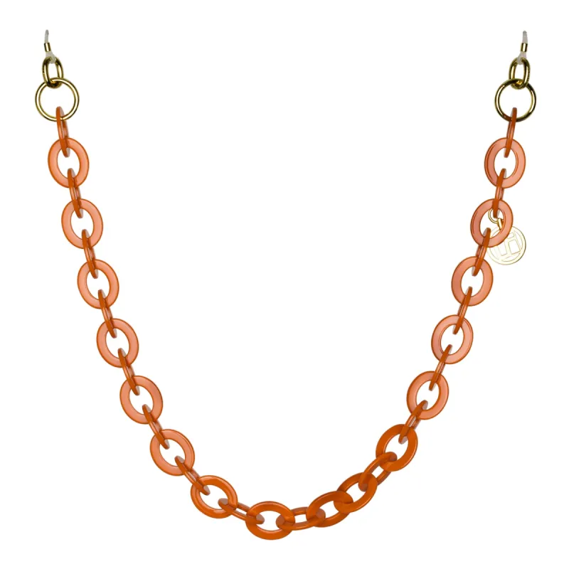 Orange Oval Link Acetate Chain sold by Linda Farrow