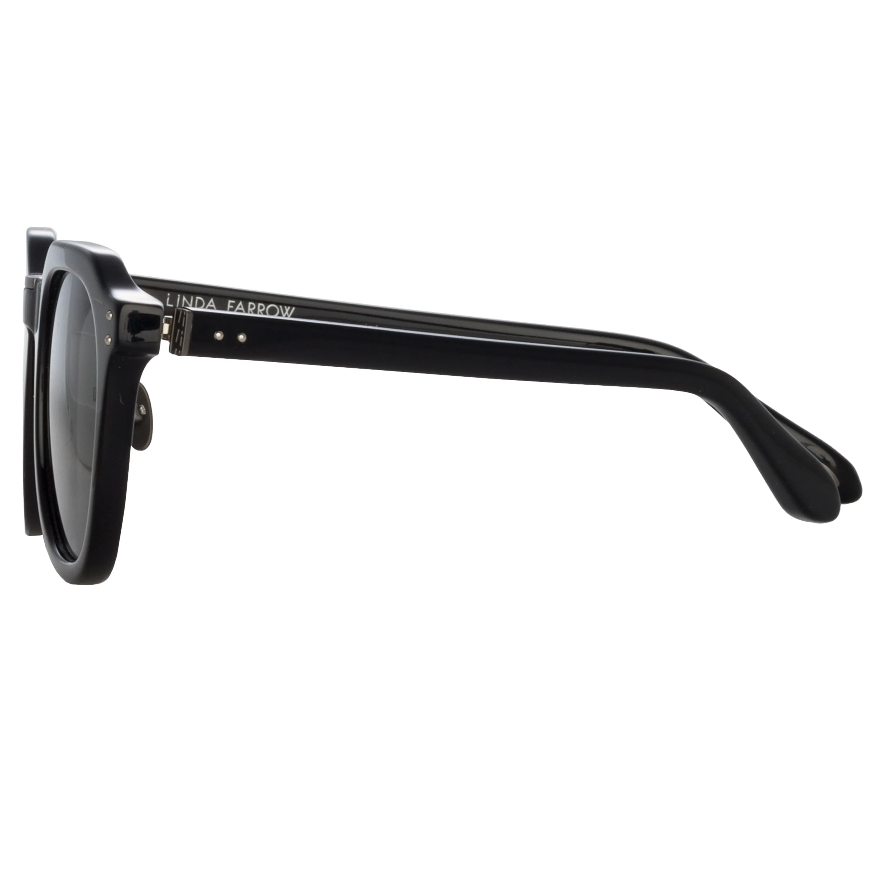 Fletcher Angular Sunglasses in Black and Grey sold by Linda Farrow product image thumbnail 4