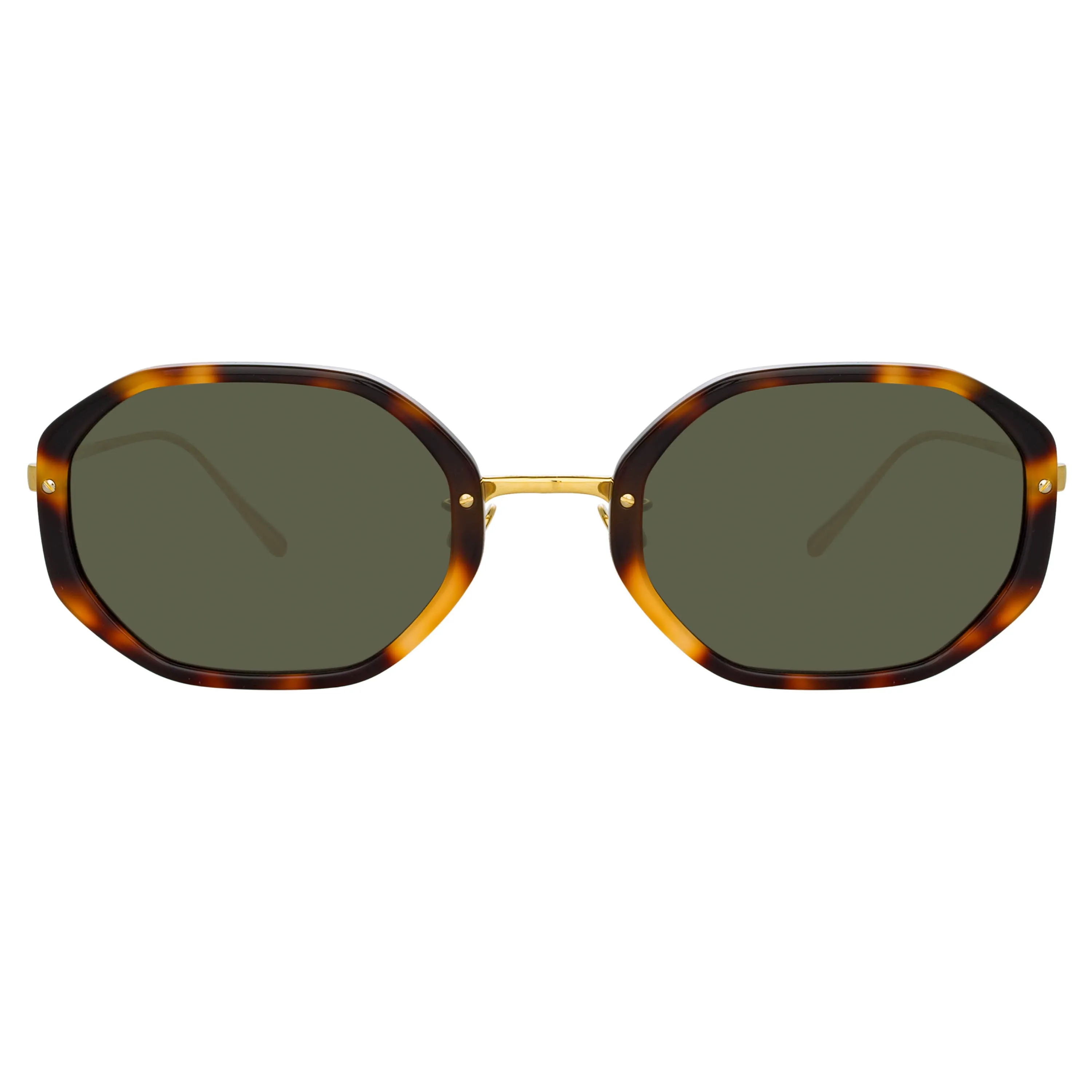 Tyler Angular Sunglasses in Tortoiseshell sold by Linda Farrow product image thumbnail 2
