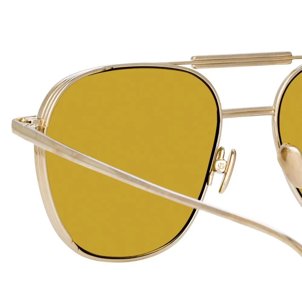 Wilder Aviator Sunglasses in Light Gold sold by Linda Farrow product image thumbnail 4