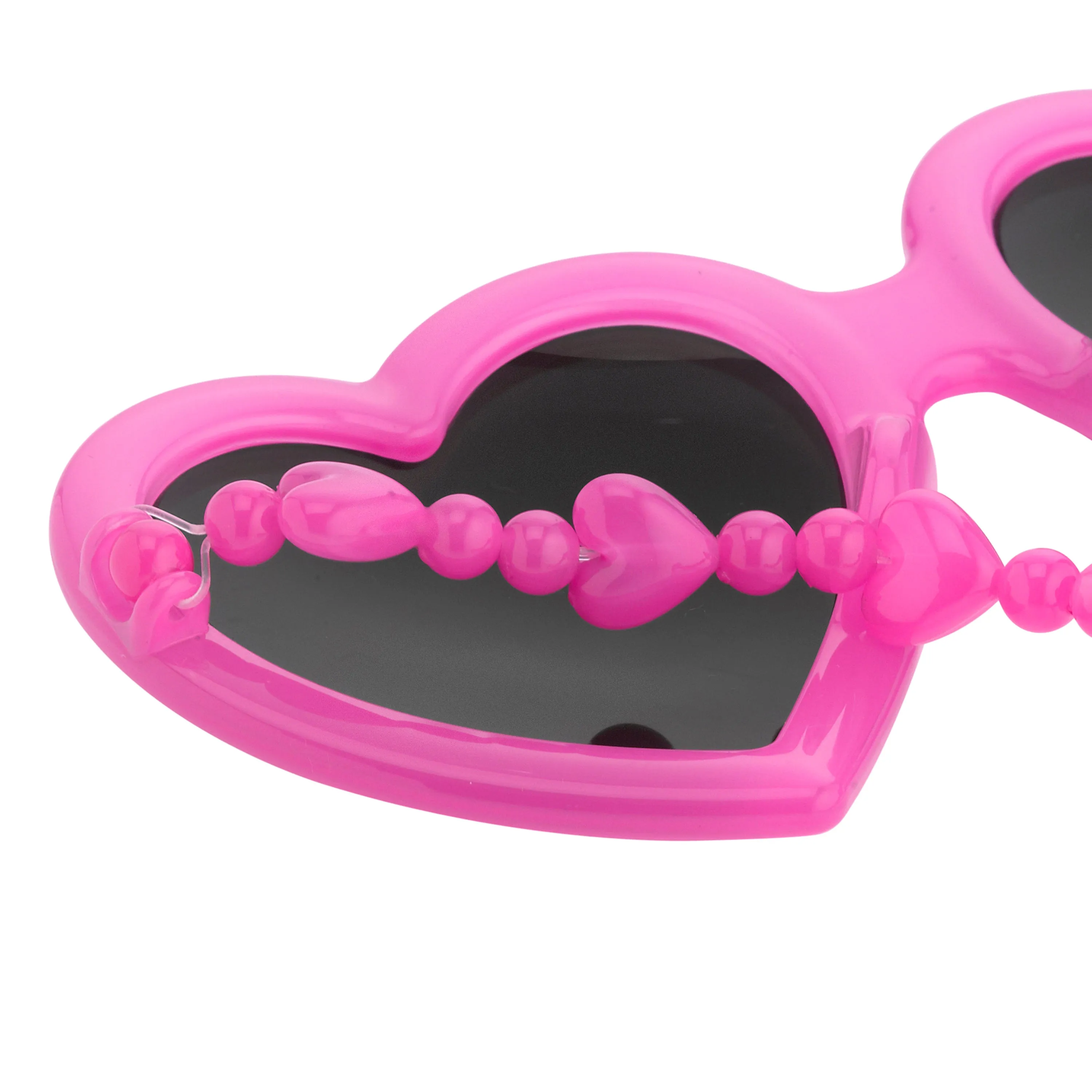 Jeremy Scott Heart Sunglasses in Pink sold by Linda Farrow product image thumbnail 4