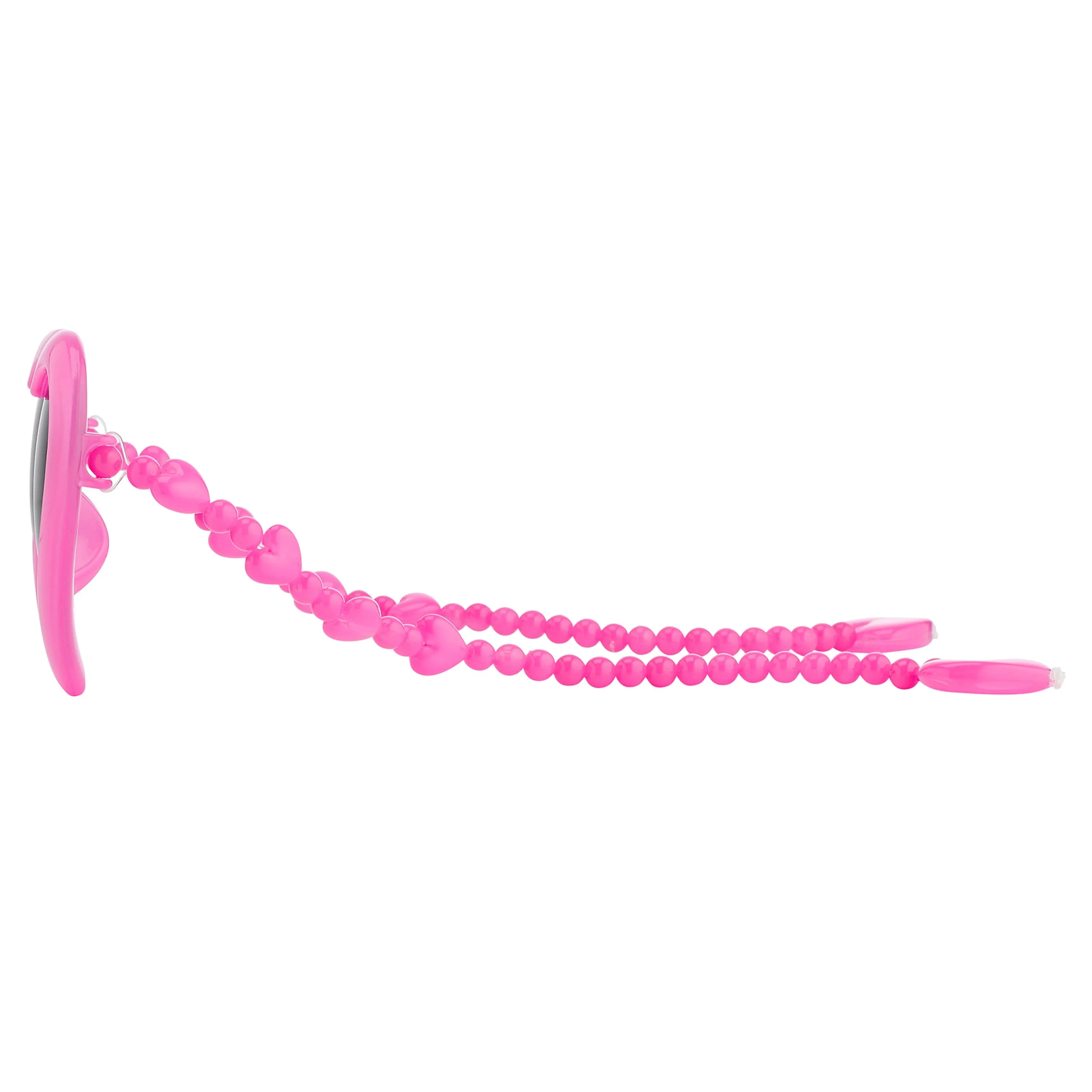 Jeremy Scott Heart Sunglasses in Pink sold by Linda Farrow product image thumbnail 3