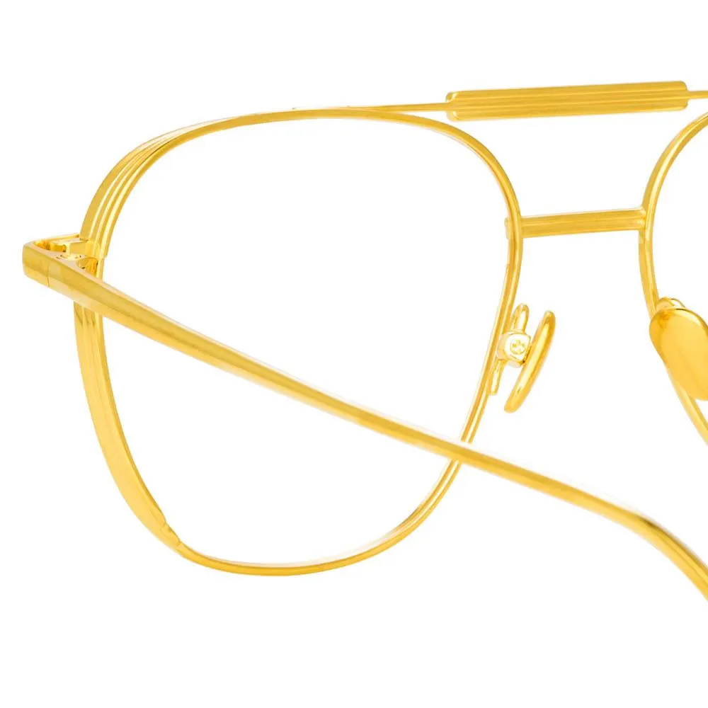 Wilder Aviator Optical Frame in Yellow Gold sold by Linda Farrow product image thumbnail 5