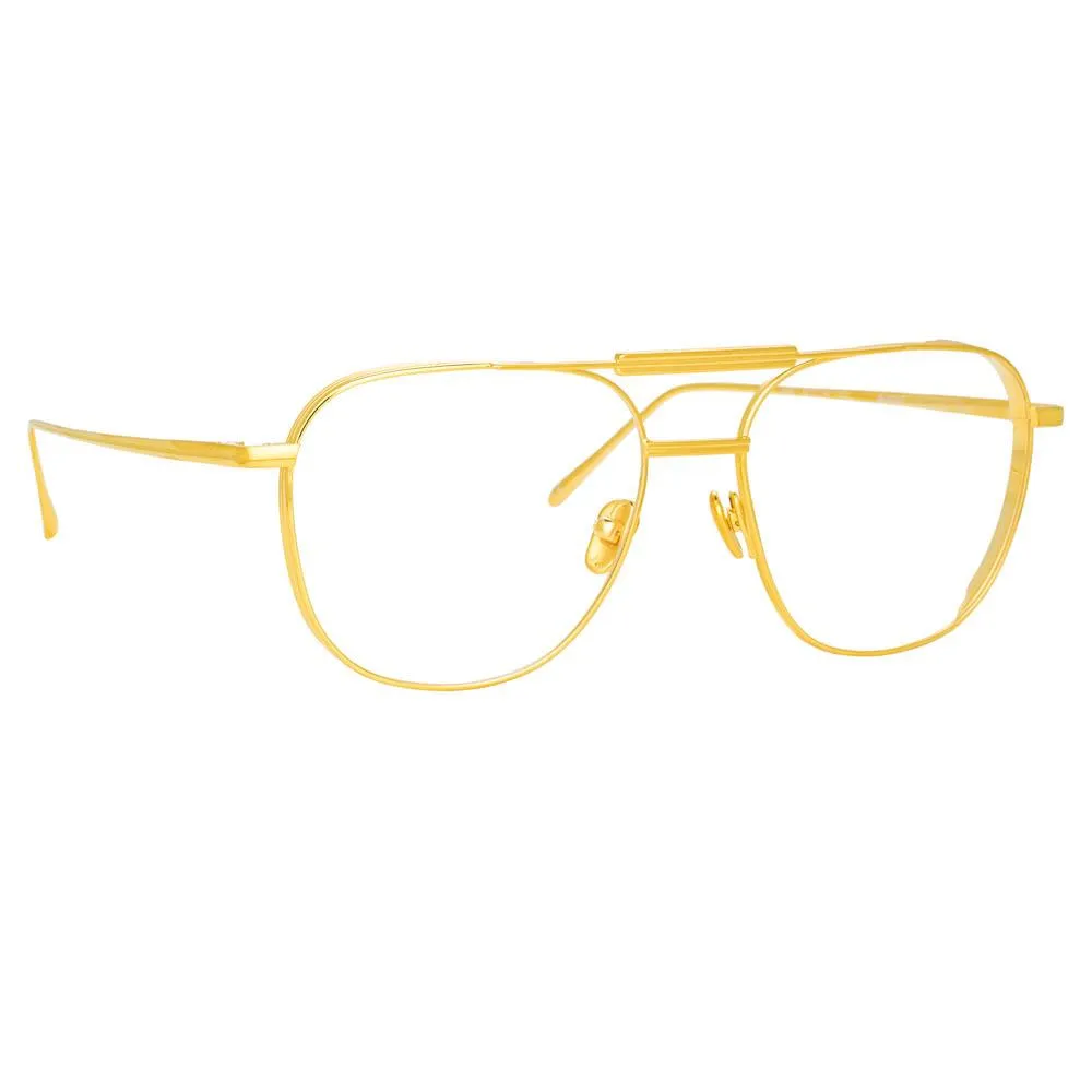 Wilder Aviator Optical Frame in Yellow Gold sold by Linda Farrow product image thumbnail 3