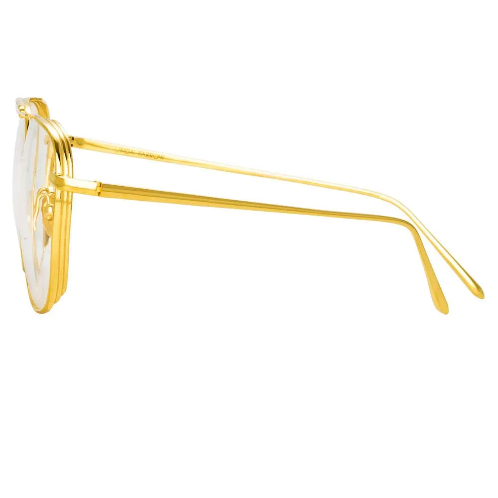 Wilder Aviator Optical Frame in Yellow Gold sold by Linda Farrow product image thumbnail 4