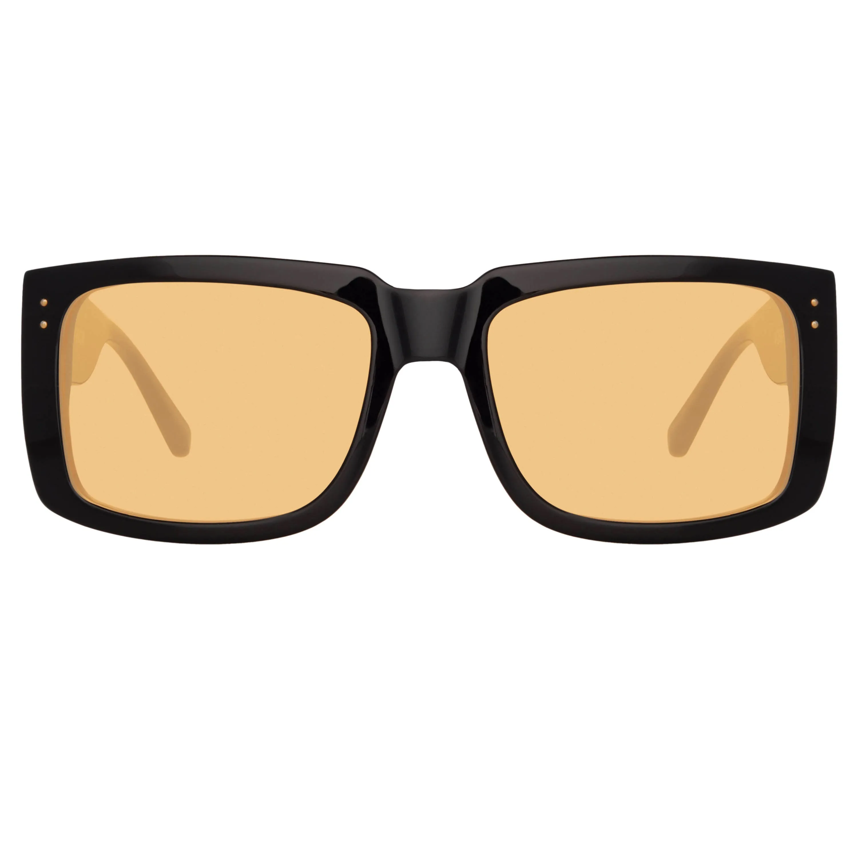 Morrison Rectangular Sunglasses in Black and Orange (Men's) sold by Linda Farrow product image thumbnail 2