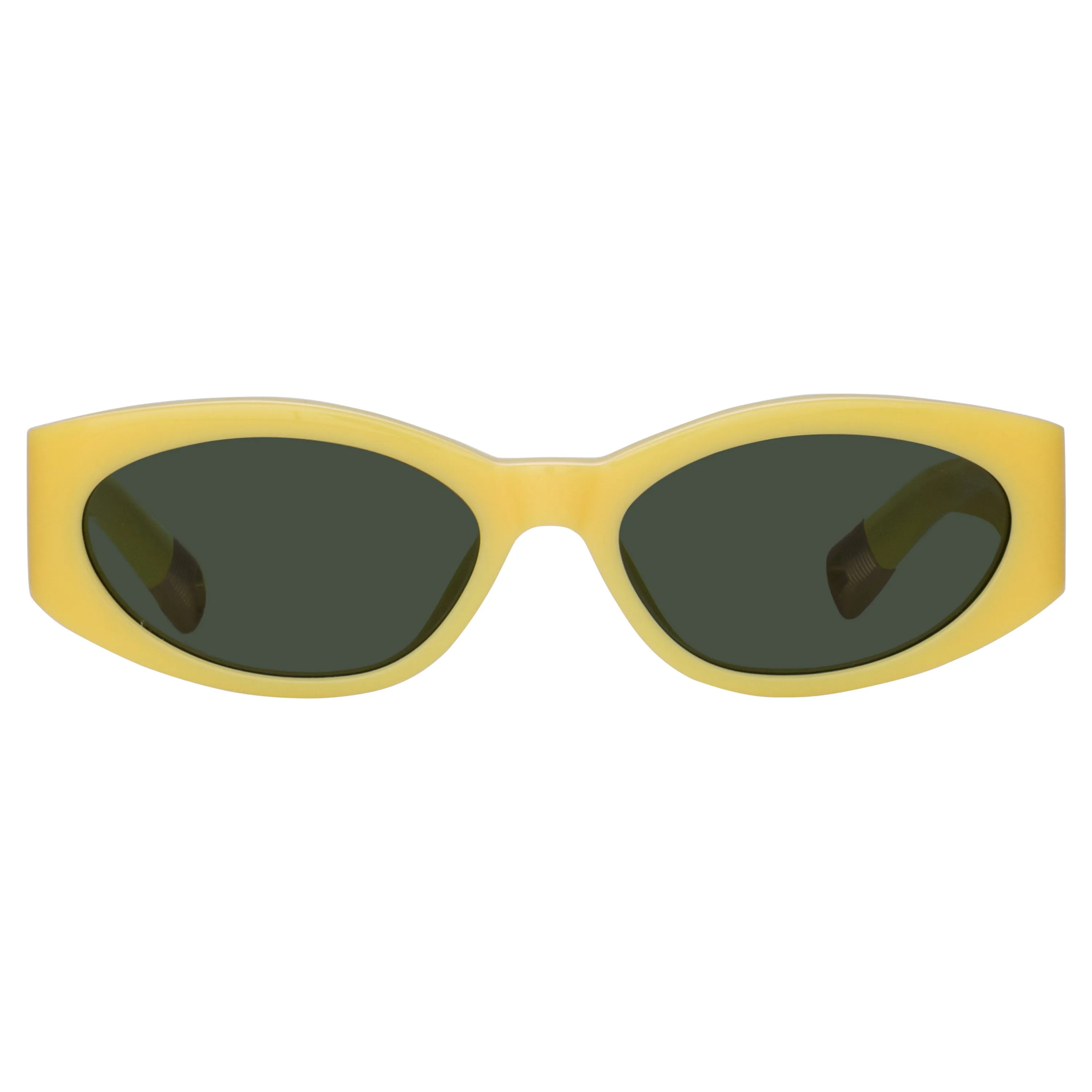 Ovalo Oval Sunglasses in Yellow by Jacquemus sold by Linda Farrow product image thumbnail 2