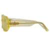 The Attico Irene Angular Sunglasses in Yellow sold by Linda Farrow