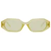 The Attico Irene Angular Sunglasses in Yellow sold by Linda Farrow