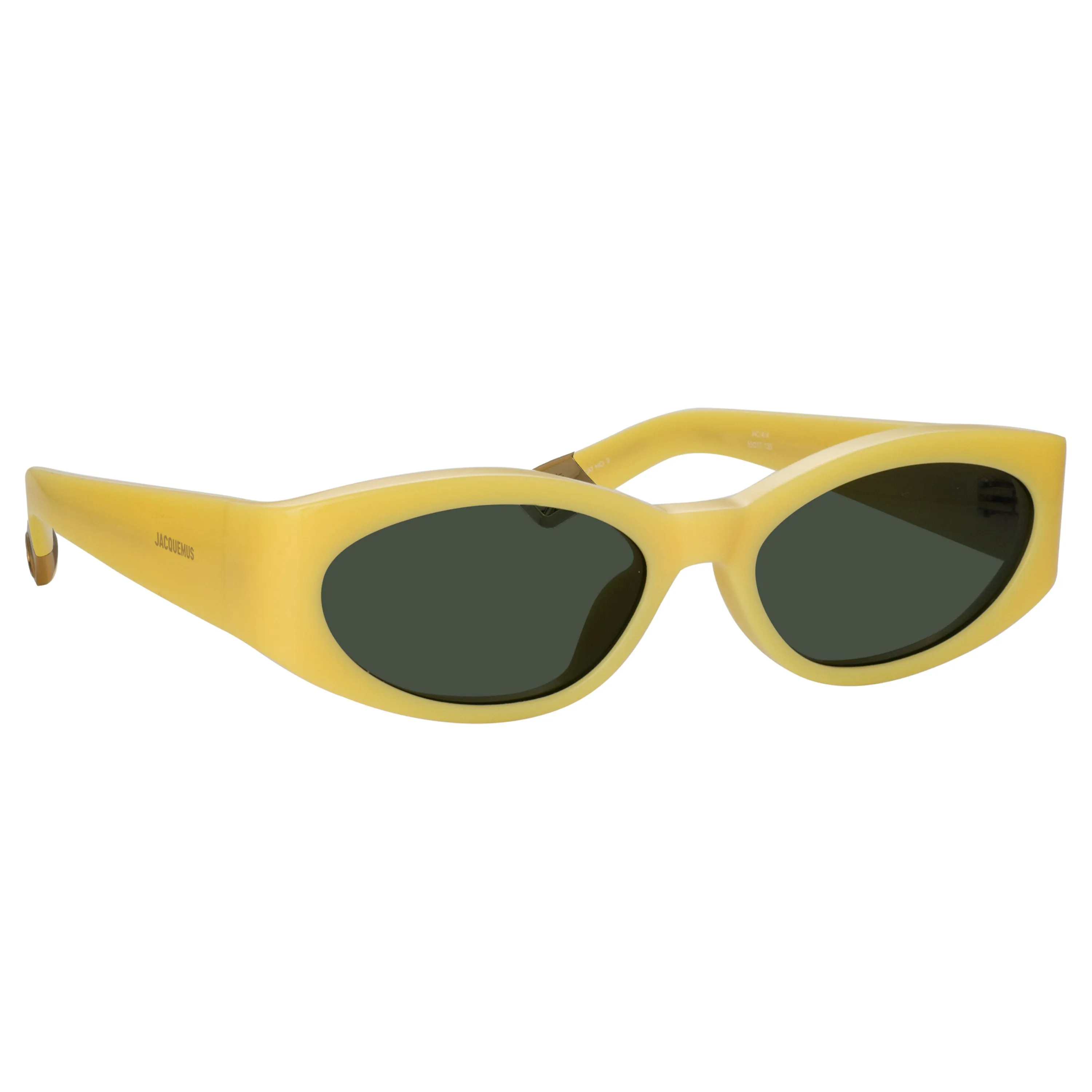 Ovalo Oval Sunglasses in Yellow by Jacquemus sold by Linda Farrow product image thumbnail 4