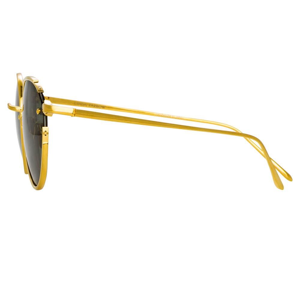 Nicks Oval Sunglasses in Yellow Gold sold by Linda Farrow product image thumbnail 4