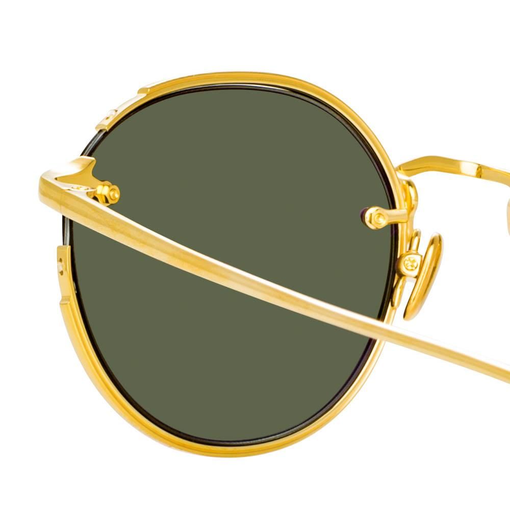 Nicks Oval Sunglasses in Yellow Gold sold by Linda Farrow product image thumbnail 5