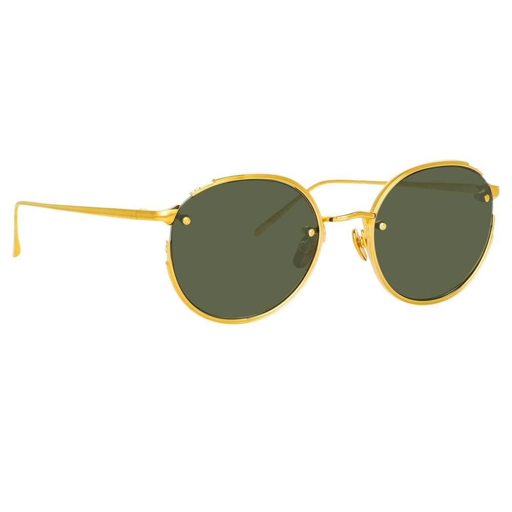 Nicks Oval Sunglasses in Yellow Gold sold by Linda Farrow product image thumbnail 3