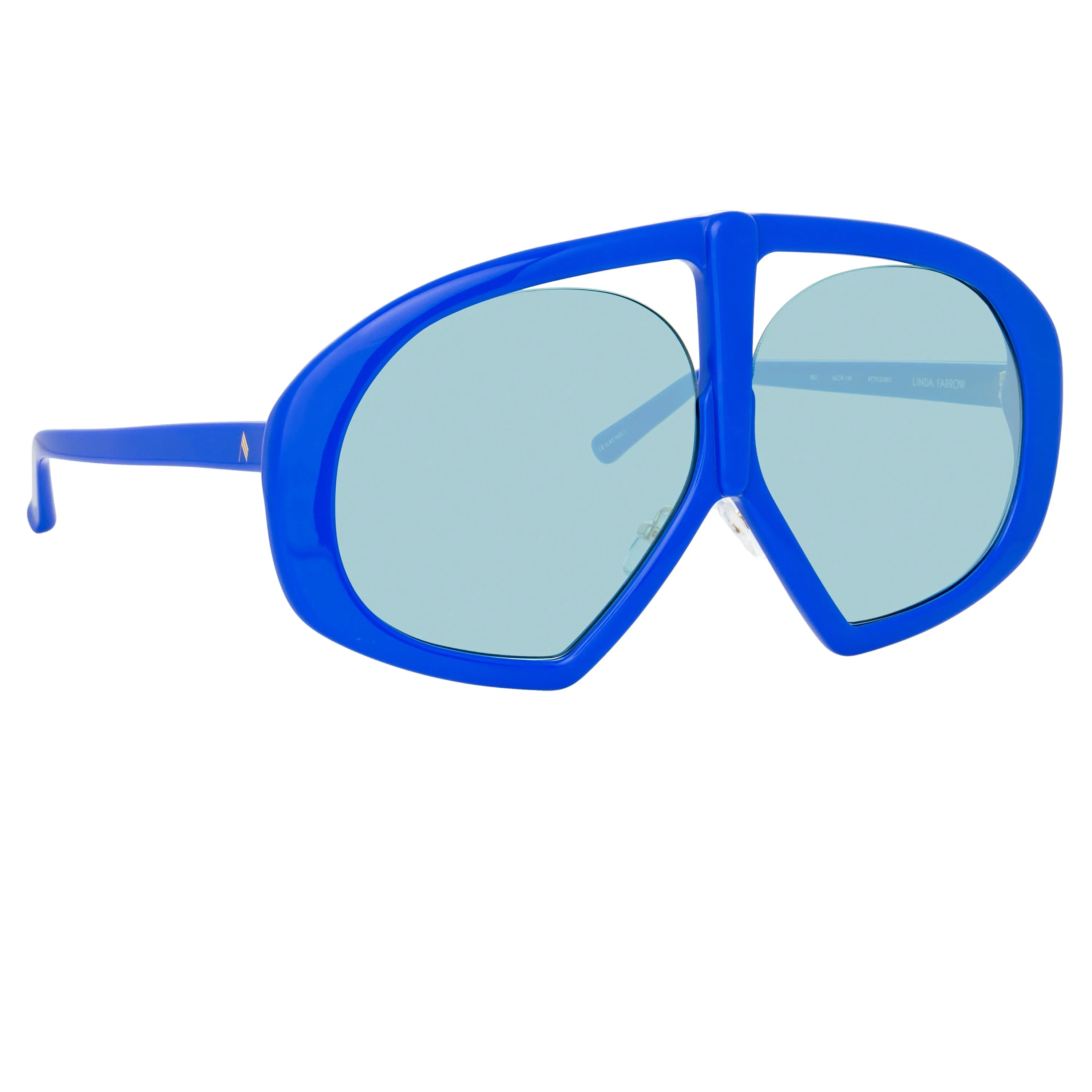 The Attico Ibiza Aviator Sunglasses in Blue sold by Linda Farrow