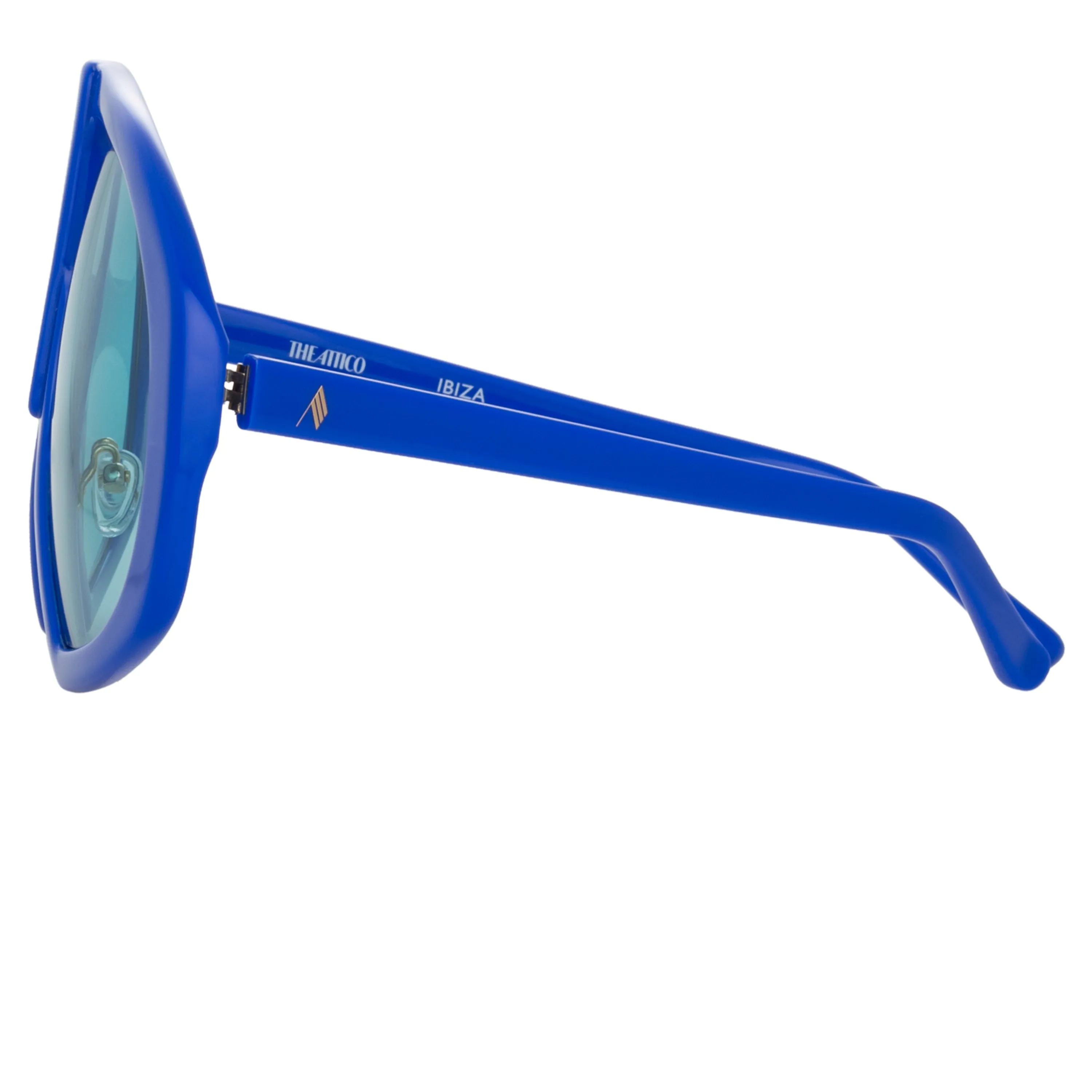 The Attico Ibiza Aviator Sunglasses in Blue sold by Linda Farrow product image thumbnail 4