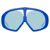 The Attico Ibiza Aviator Sunglasses in Blue sold by Linda Farrow