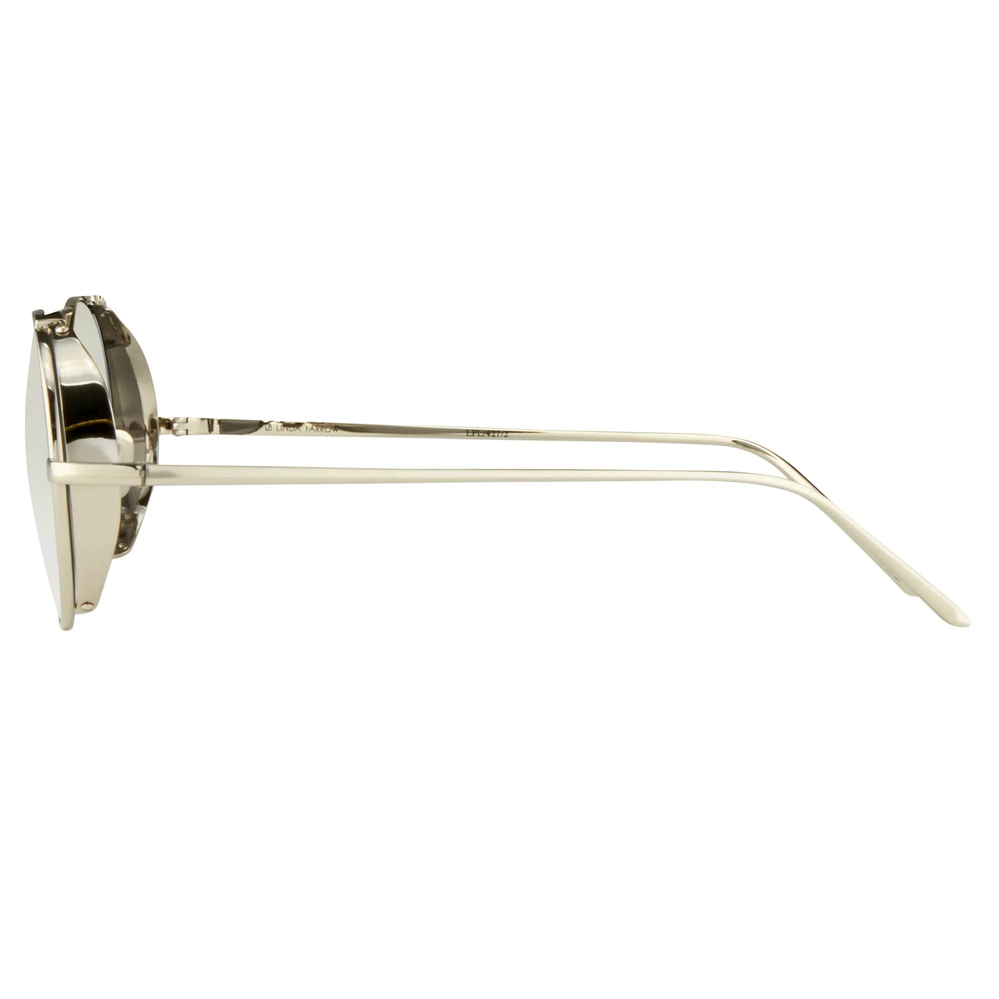 Linda Farrow 427 C2 Oval Sunglasses sold by Linda Farrow product image thumbnail 3