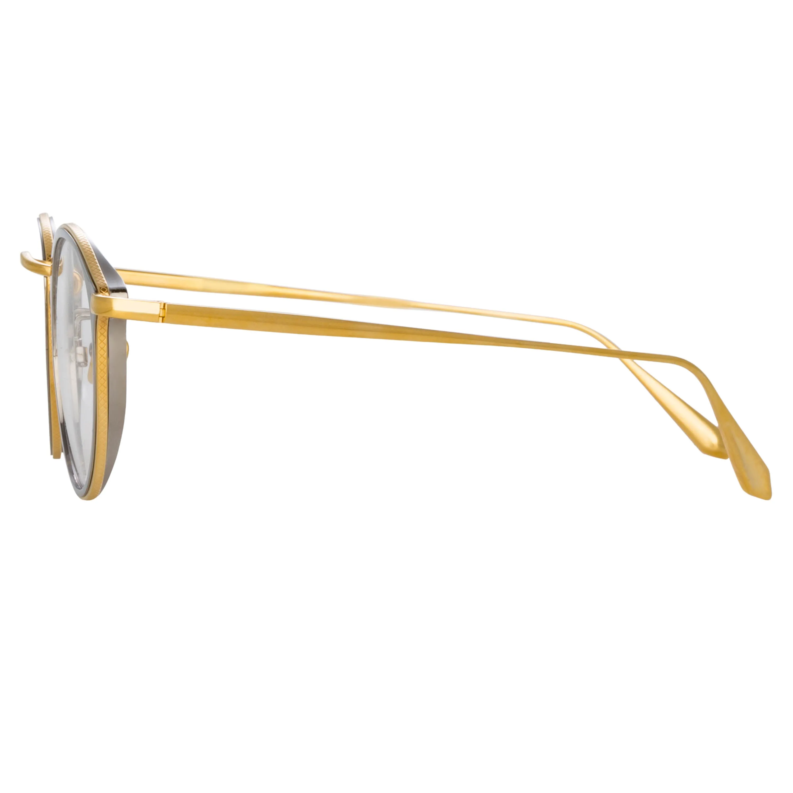 Luis Oval Optical Frame in Yellow Gold and White Gold (Men's) sold by Linda Farrow product image thumbnail 4