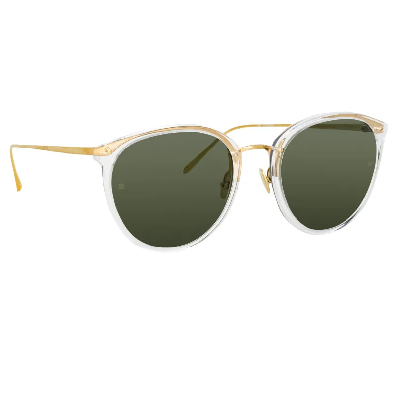 The Calthorpe |  Oval Sunglasses in Clear Frame(C76) sold by Linda Farrow