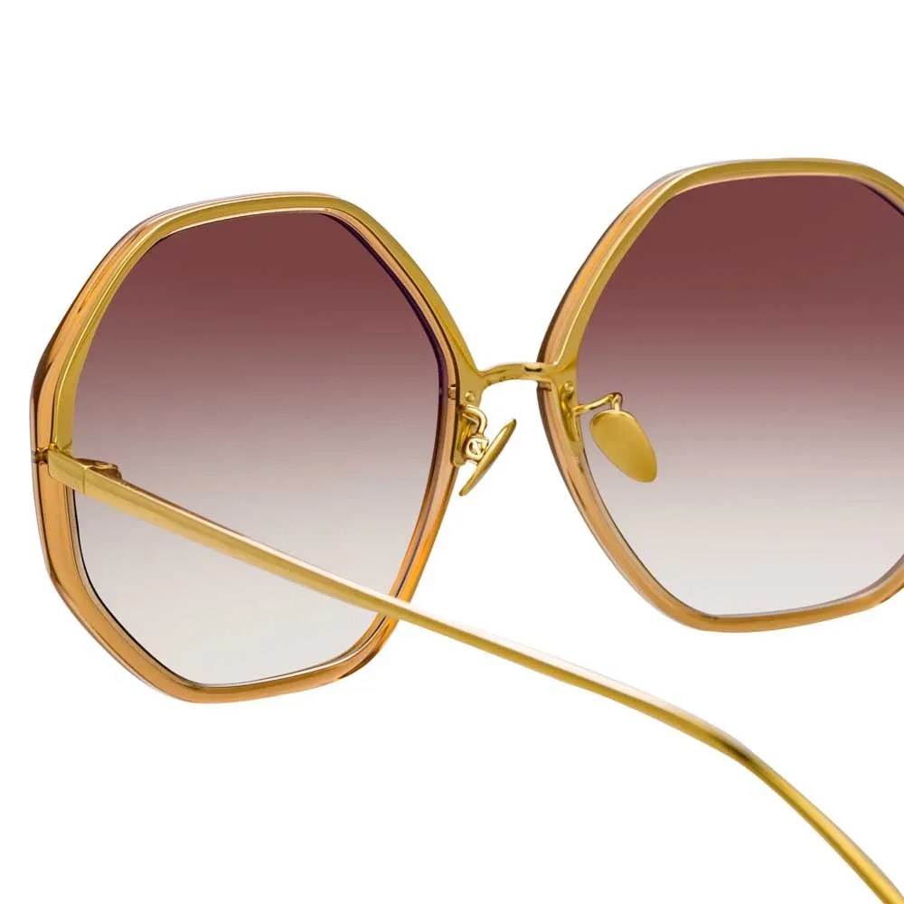 The Alona | Oversized Sunglasses in Brown Frame (C7) sold by Linda Farrow product image thumbnail 5